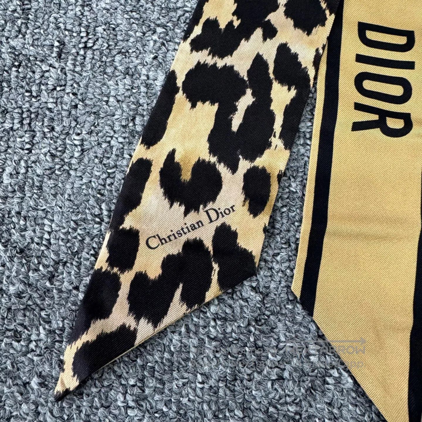 Dior Dior Leopard print, mulberry silk Twilly scarf| Size ONE SIZE - 3 Thumbnail