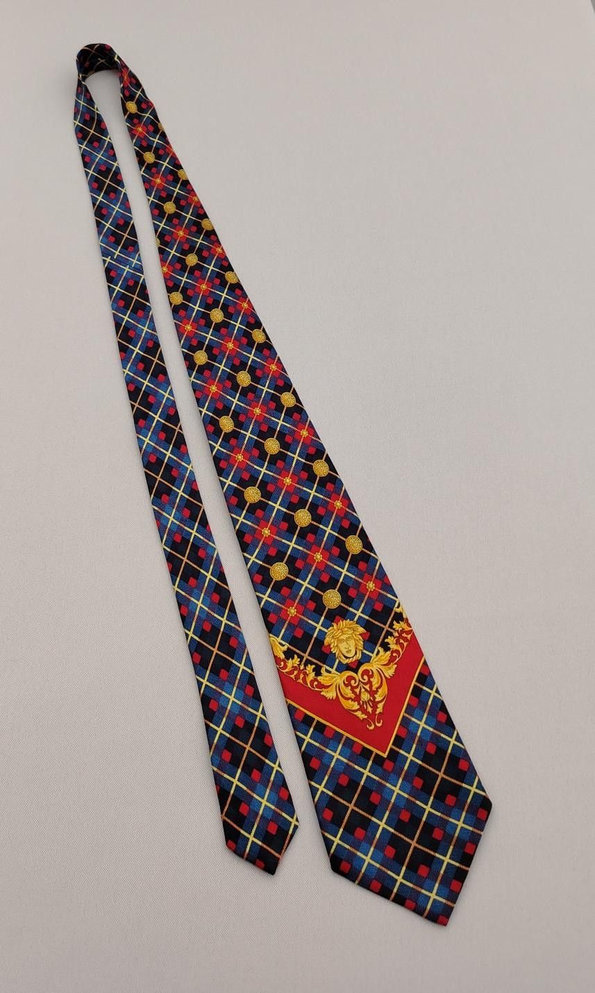 Versace Gianni Versace Jacquard Silk Necktie Scarf Pattern Tie Size ONE SIZE - 3 Thumbnail