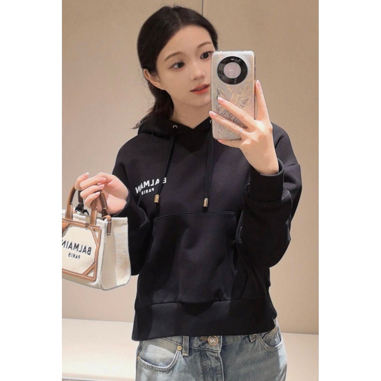 Balmain Balmain Paris Black Hoodie Sweatshirt With Logo Drawstring H Size S / US 4 / IT 40 - 8 Thumbnail
