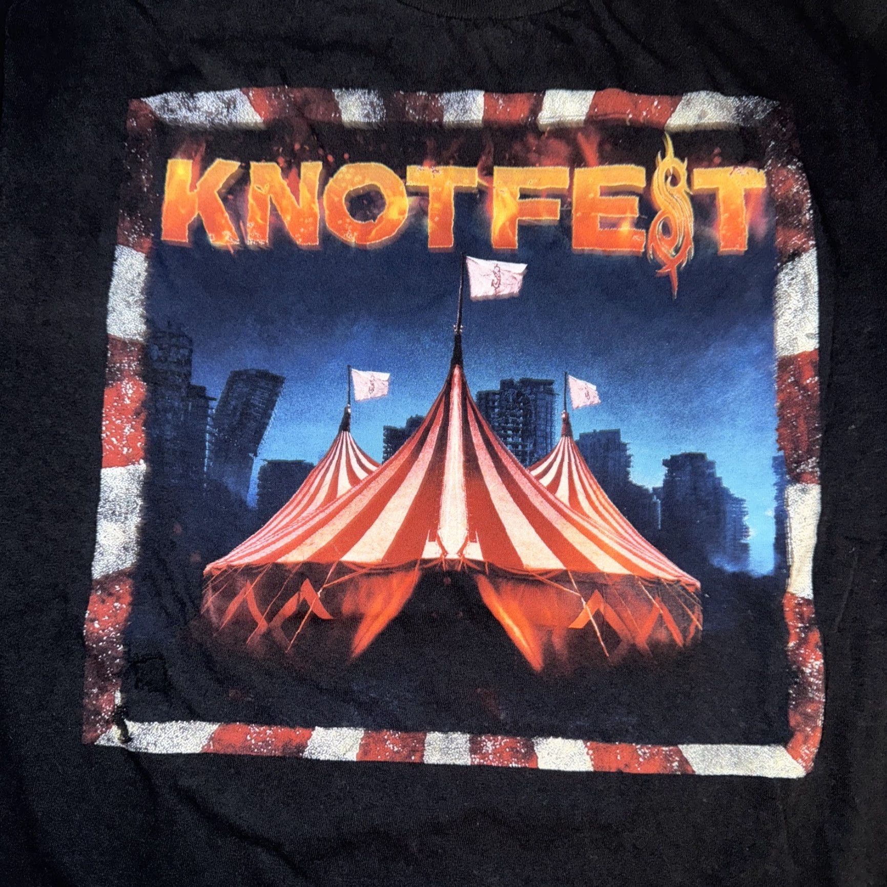 Vintage 2017 Knotfest T-Shirt Black Medium 18x26 Mens M & M T-Shirt Size US M / EU 48-50 / 2 - 2 Thumbnail