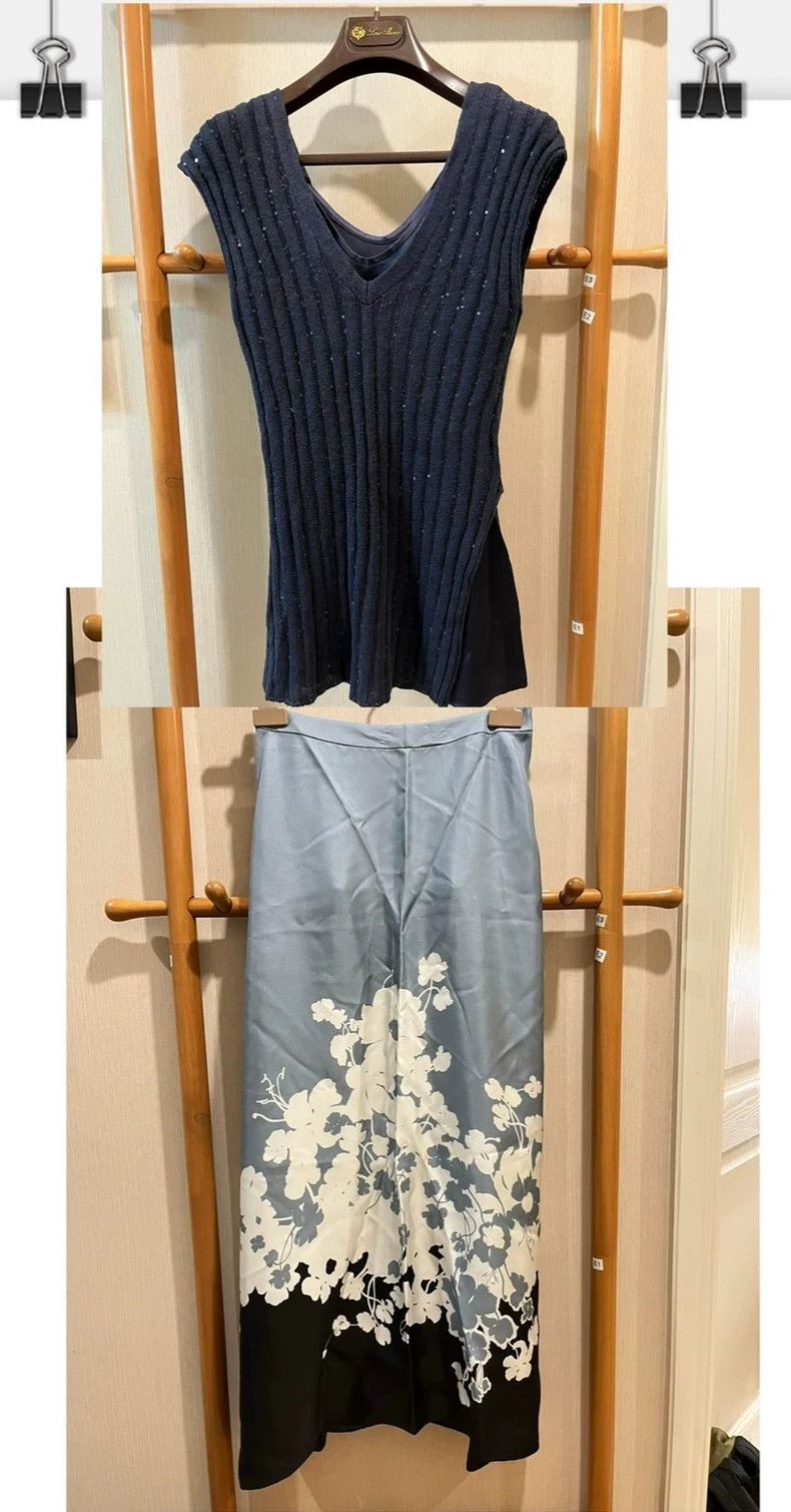 Loro Piana LORO PIANA Floral silk skirt Size 25" / US 0 / IT 36 - 8 Thumbnail