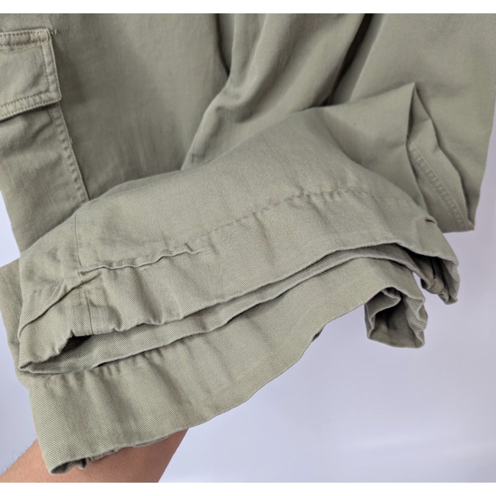 Ralph Lauren Lauren Ralph Lauren Pants Cotton Twill Wide-Leg Cargo Belted Sage Green Size 16 Size 38" / US 16 / IT 52 - 3 Thumbnail