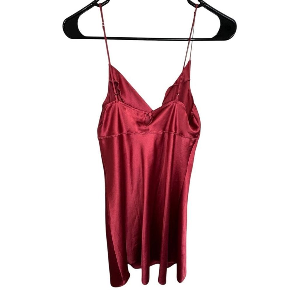 Victoria's Secret Victoria’s Secret Red Cowl Neck Spaghetti Strap Slip Dress Size ONE SIZE - 3 Thumbnail