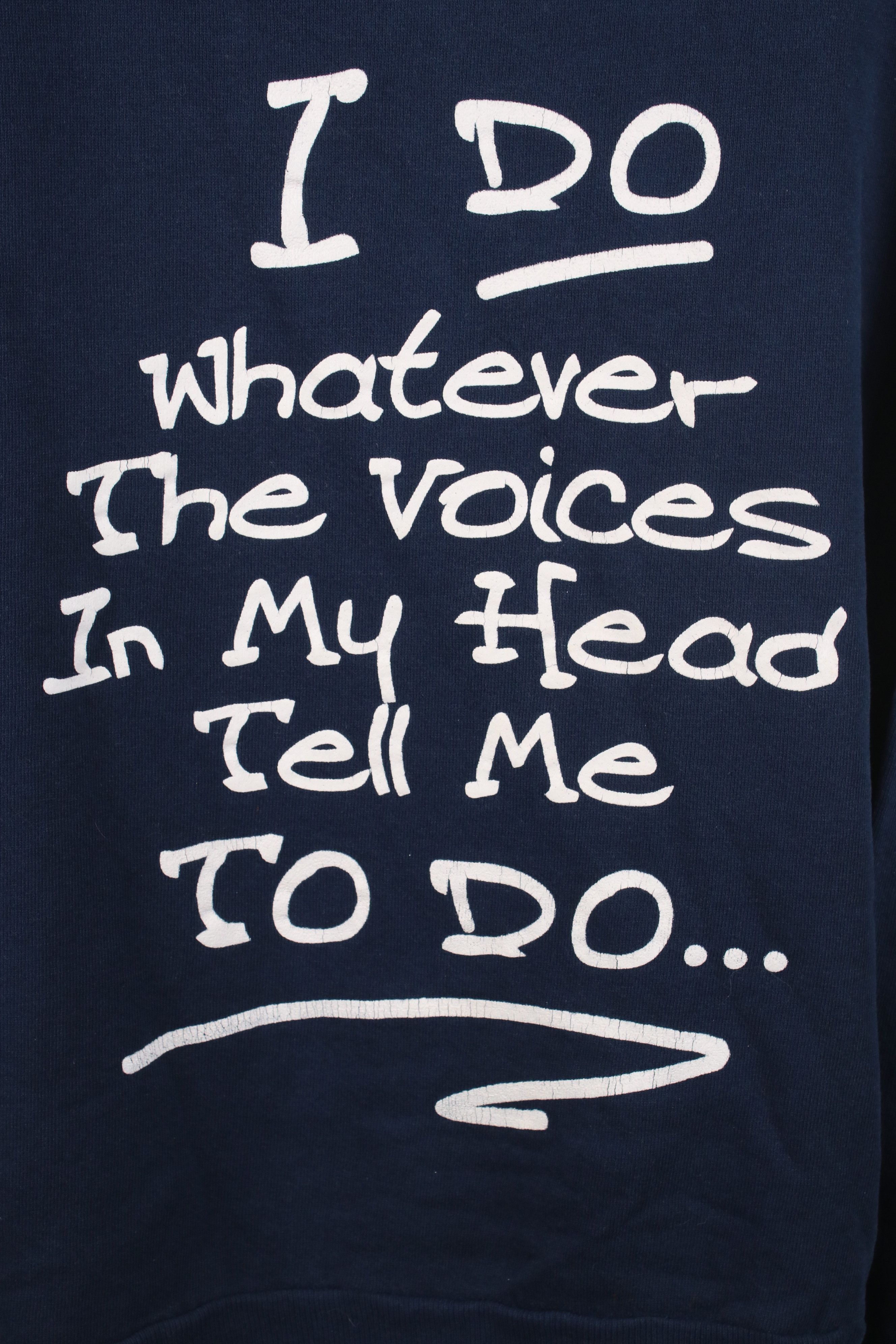 Vintage Vintage 90s I Do Whatever The Voices In My Head Sweatshirt Size US M / EU 48-50 / 2 - 4 Thumbnail