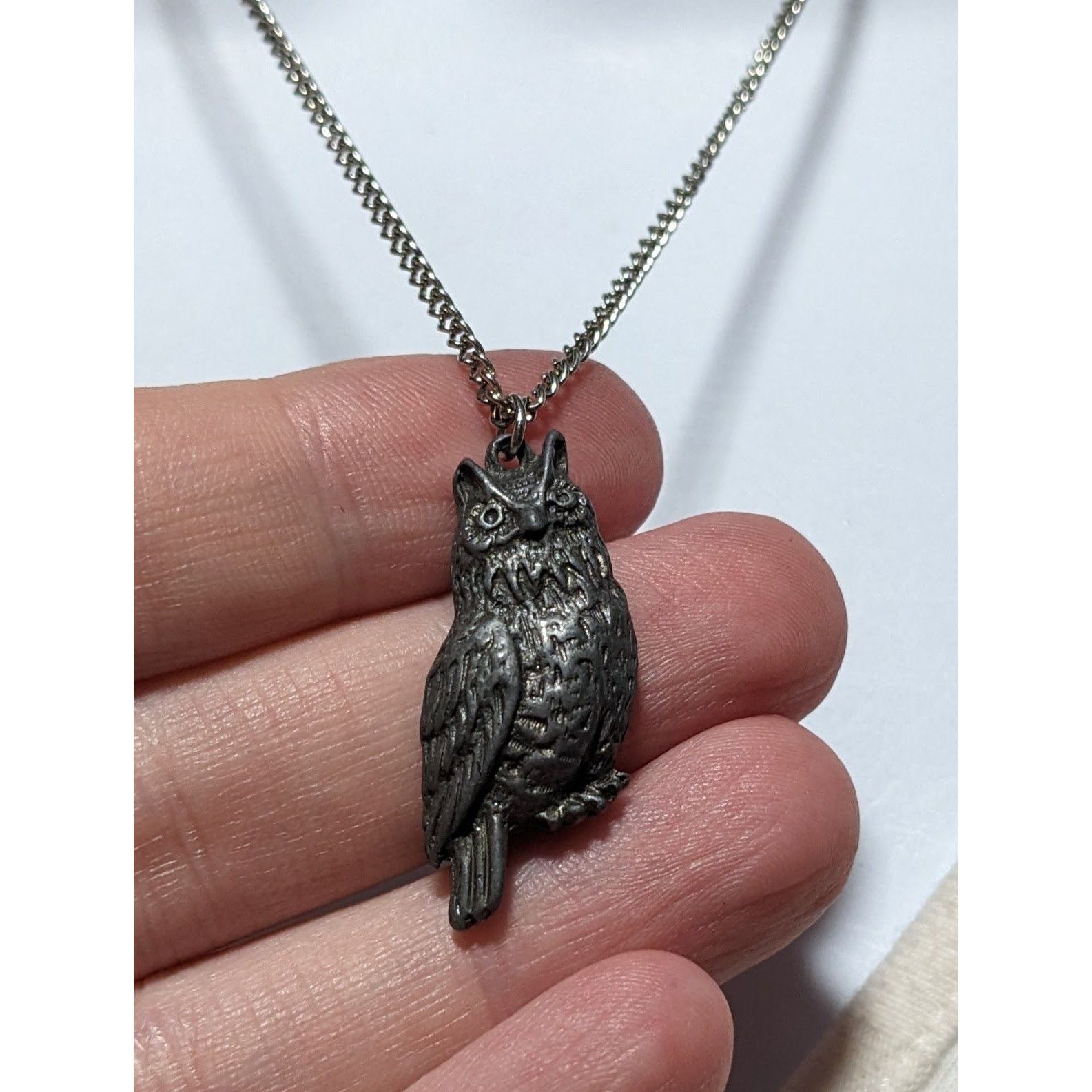 Other Vintage Minimalist Silver Owl Pendant Necklace Size ONE SIZE - 9 Thumbnail