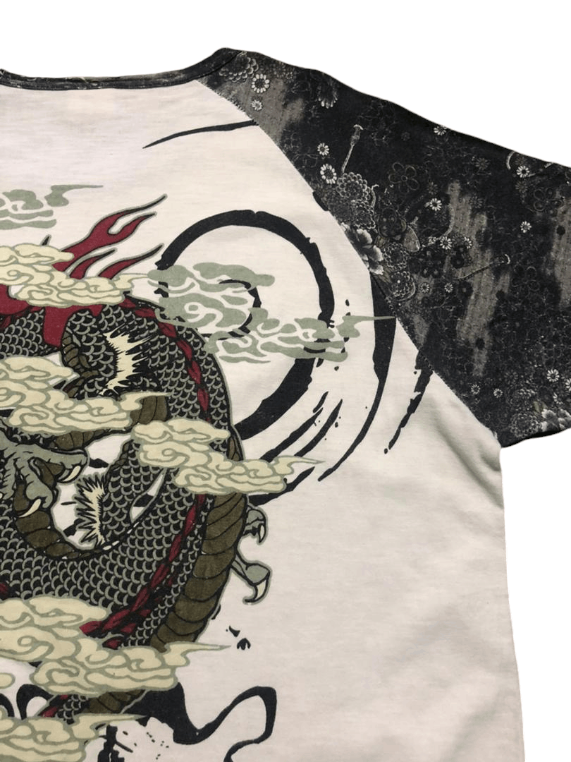 Japanese Brand Sukajan T-shirt Dragon Over Print Shirt Sleeve Tee Size US L / EU 52-54 / 3 - 9 Thumbnail