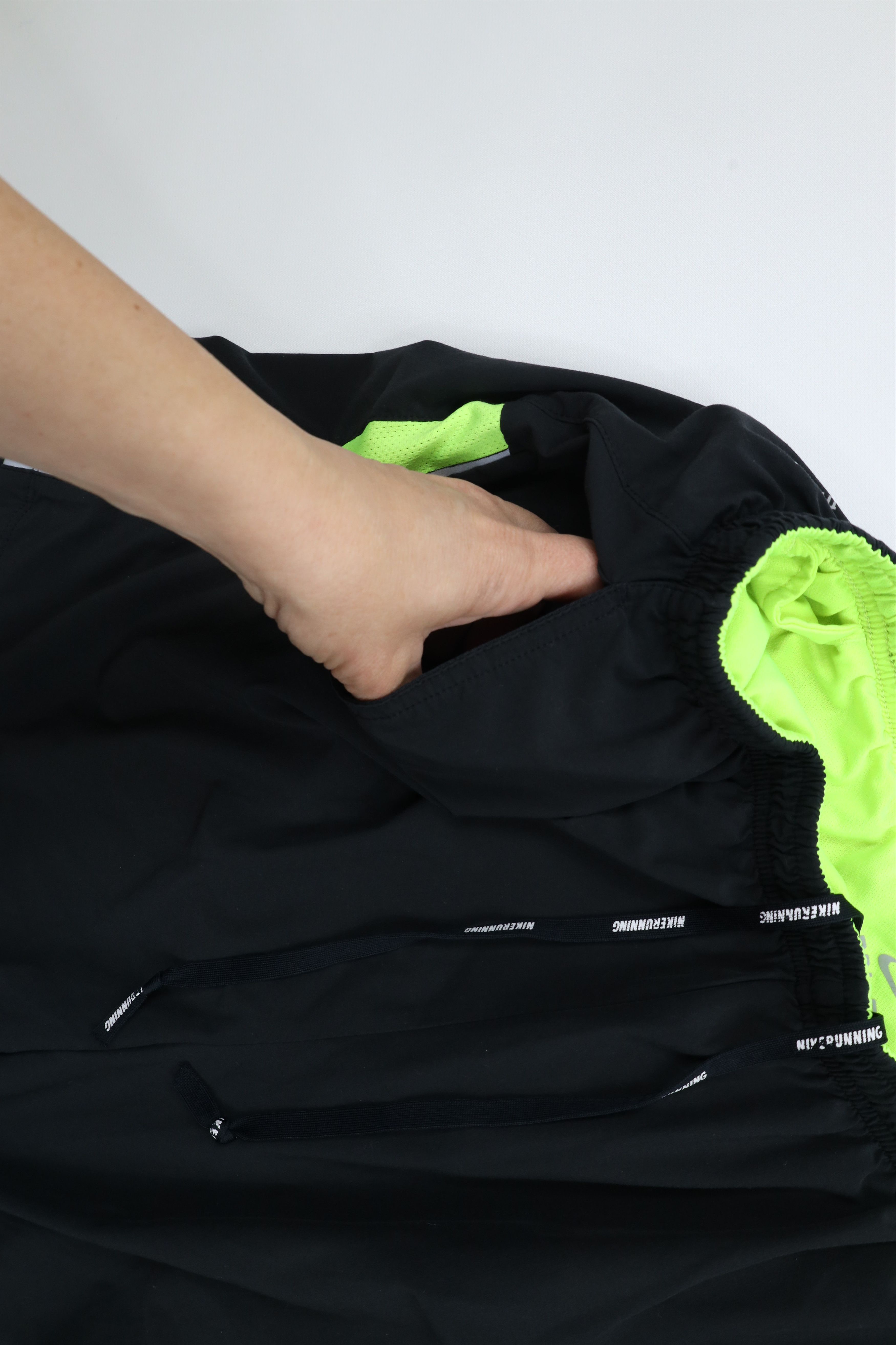 Nike × Vintage Vintage Nike Running Mini Swoosh Reflective Lined Shorts Size US 34 / EU 50 - 6 Thumbnail