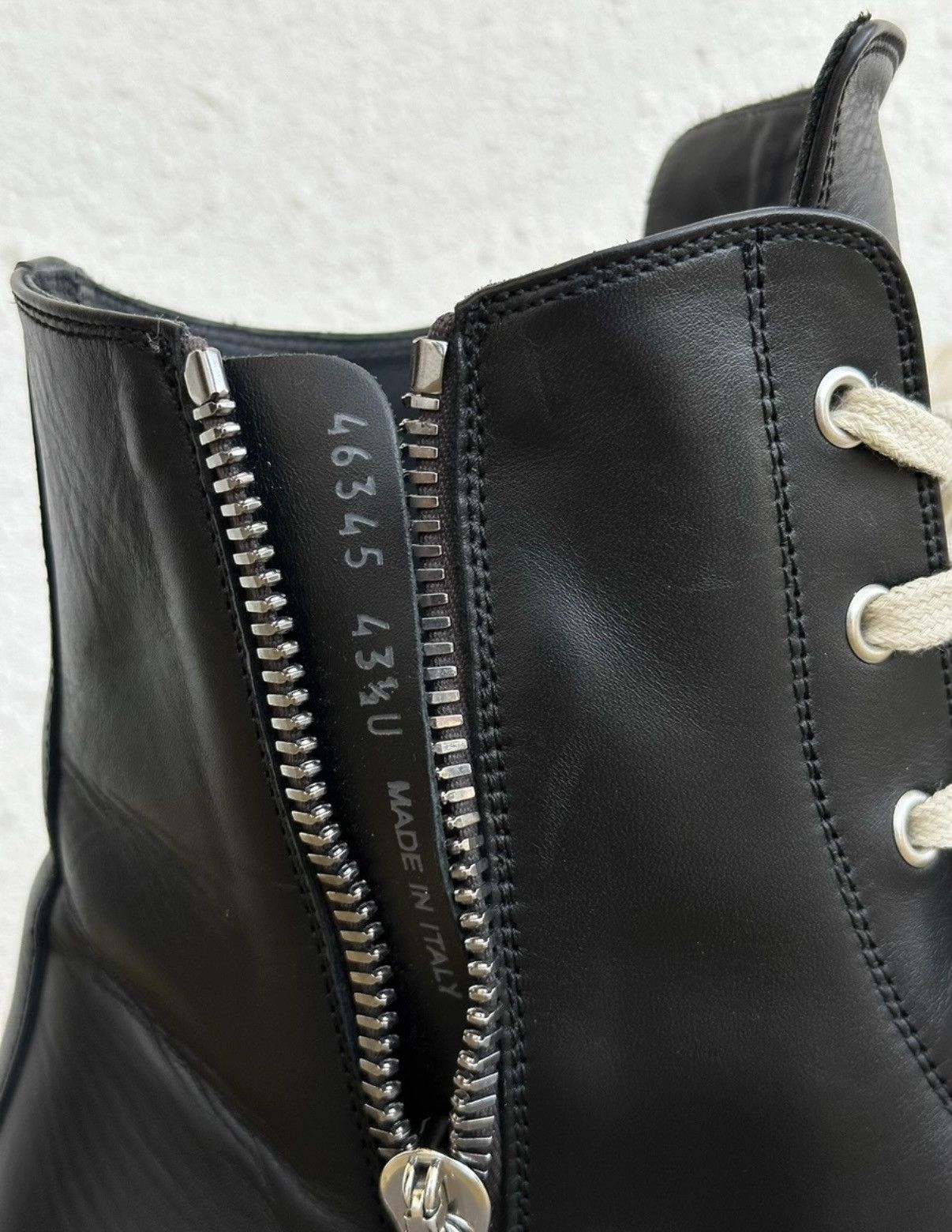 Rick Owens Rick Owens Mainline Black & White Leather High-Top Size US 9.5 / EU 42-43 - 8 Thumbnail
