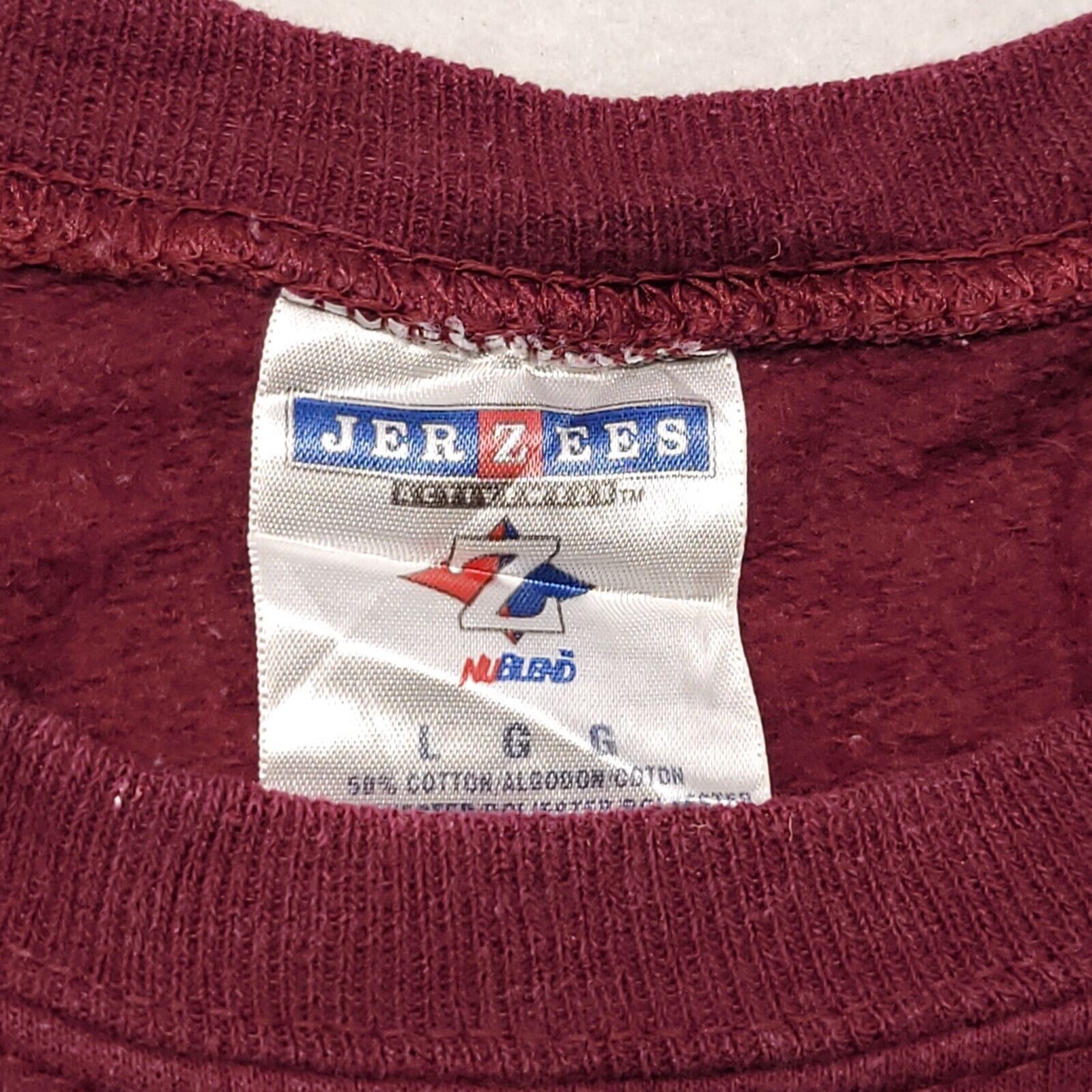 Jerzees Jerzees Bass Casual Pullover Sweatshirt Mens Size L Maroon Size US L / EU 52-54 / 3 - 3 Thumbnail