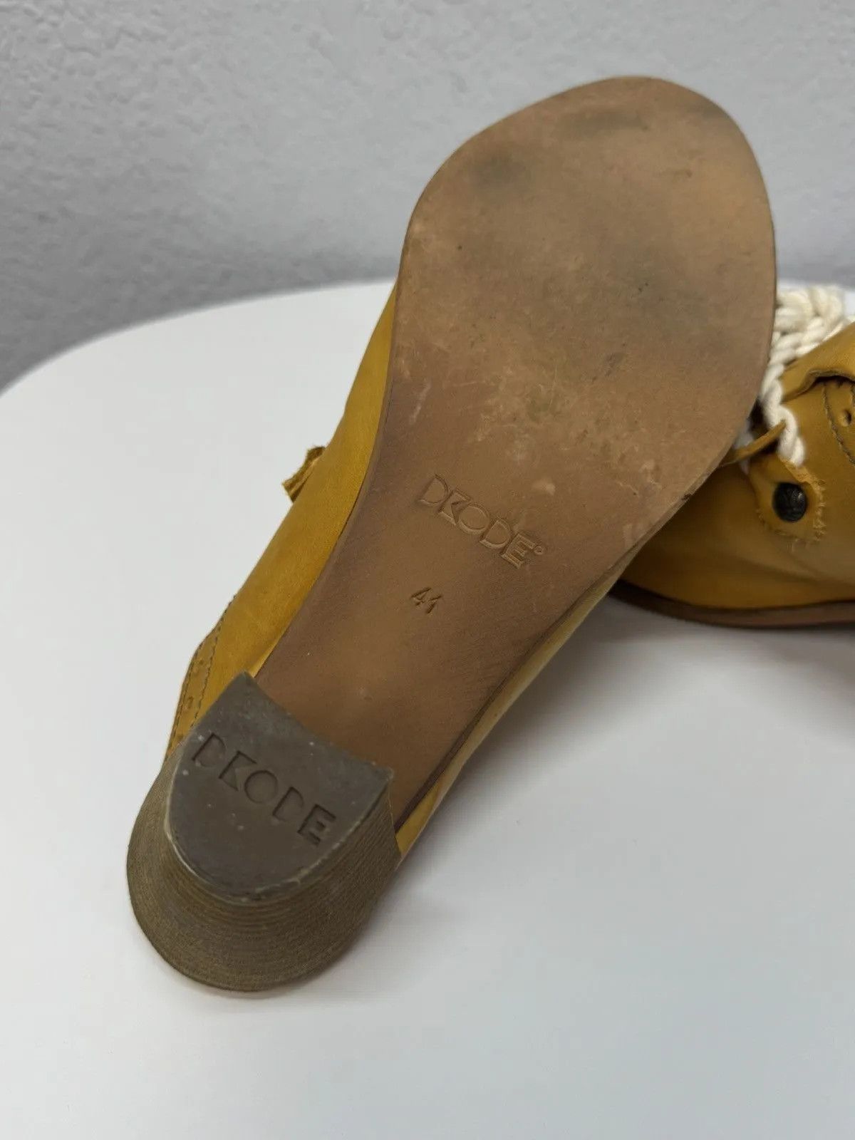 Other Vintage Ankle Leather Boots Sandals Yellow Prada Style Opium Size US 8 / EU 41 - 11 Thumbnail