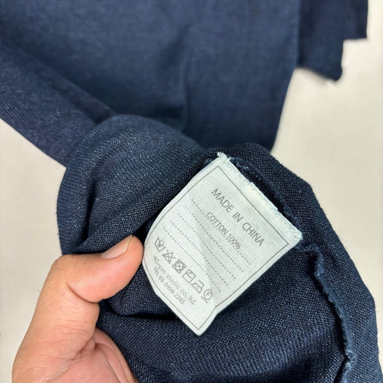45rpm 45rpm Studio Indigo Navy Knit Tee R Logo Embroidery Size 3 Size US XS / EU 42 / 0 - 6 Thumbnail
