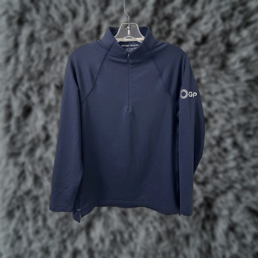 Peter Millar Peter Millar 1/4 Zip Womens Large Navy Blue Pullover UPF 50+ Golf Top L/S Shirt Women's Blue Pullover 1/4 Zip Golf"} Size L / US 10 / IT 46 - 1 Thumbnail