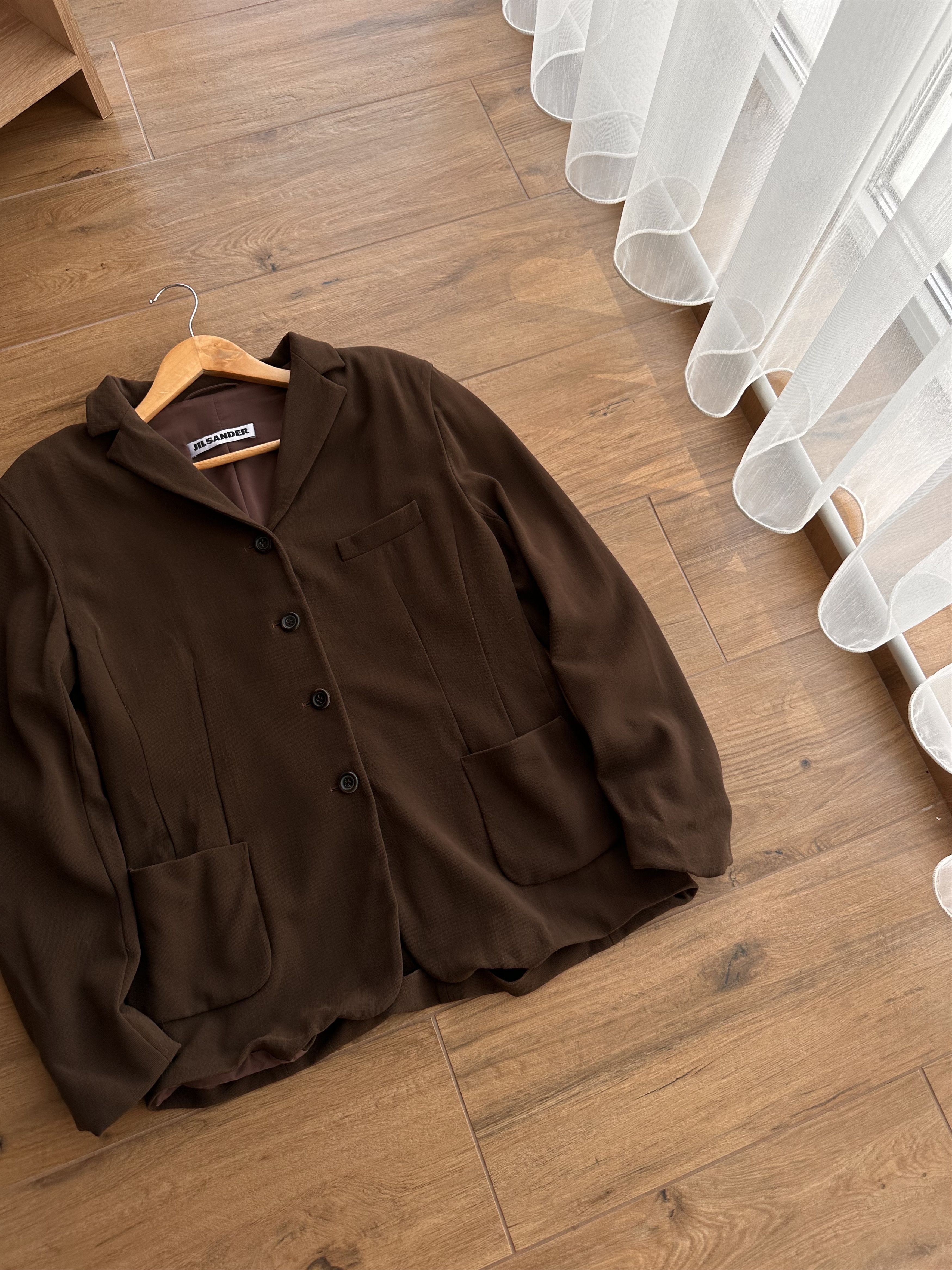 Jil Sander Vintage Jil Sander Brown Luxury Pockets Fleece Wool Blazer Size M / US 6-8 / IT 42-44 - 3 Thumbnail