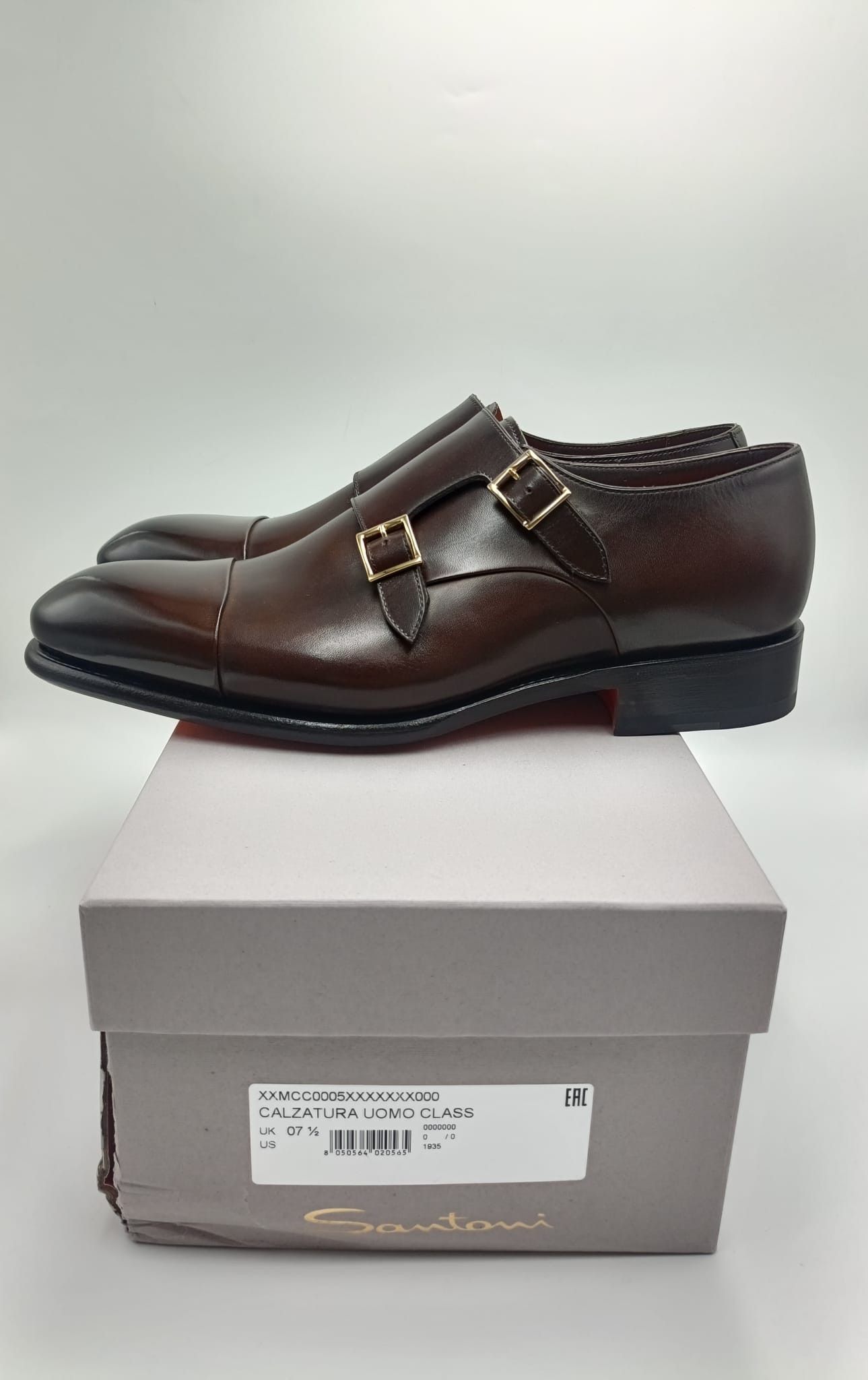 Santoni Santoni double monk strap shoes in dark brown leather Size US 8.5 / EU 41-42 - 5 Thumbnail