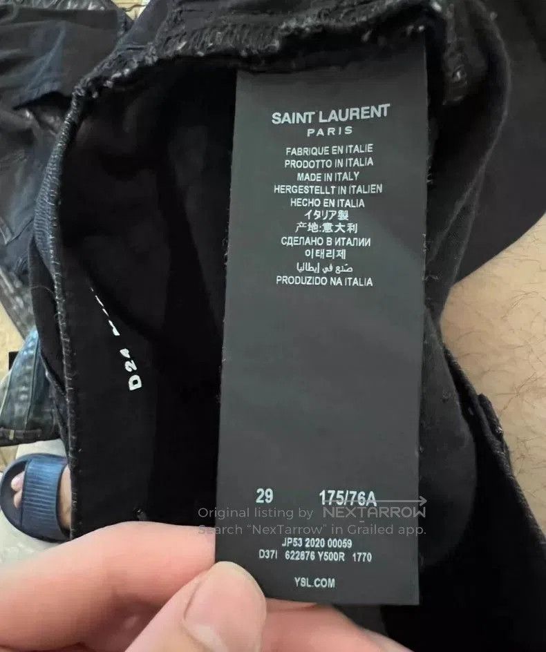 Saint Laurent Paris Saint Laurent Black New Tag Jeans D24. Size US 29 - 4 Thumbnail