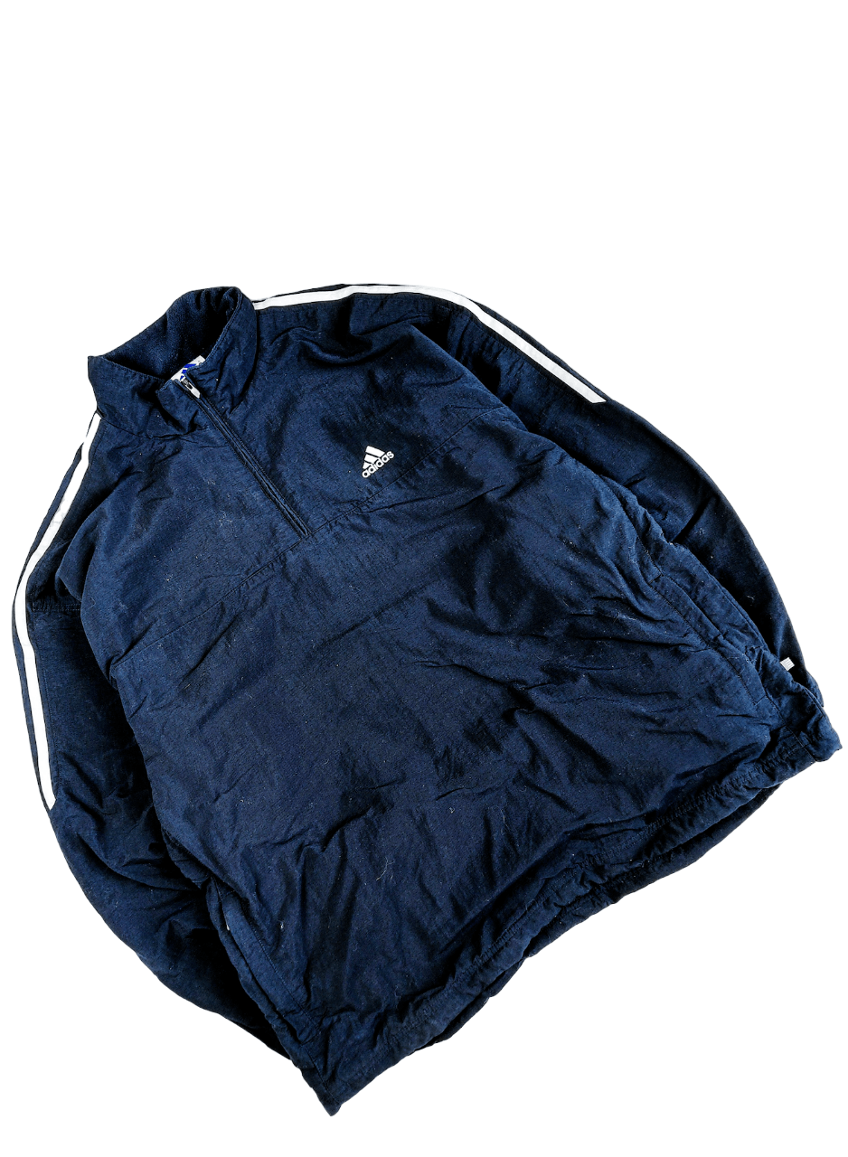 Adidas × Vintage Vintage Adidas Nylon Anorak Fleece Size US XL / EU 56 / 4 - 2 Thumbnail