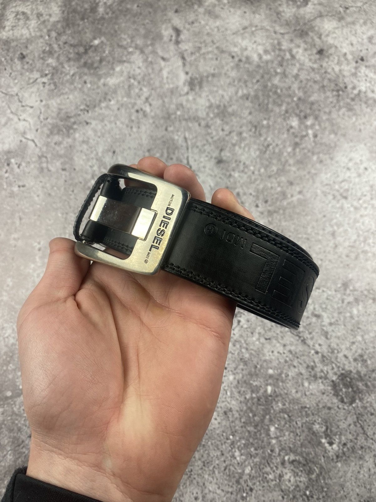 Diesel × Japanese Brand × Vintage Vintage Y2K Diesel Logo Real leather Motor Belt monogram Size ONE SIZE - 3 Thumbnail