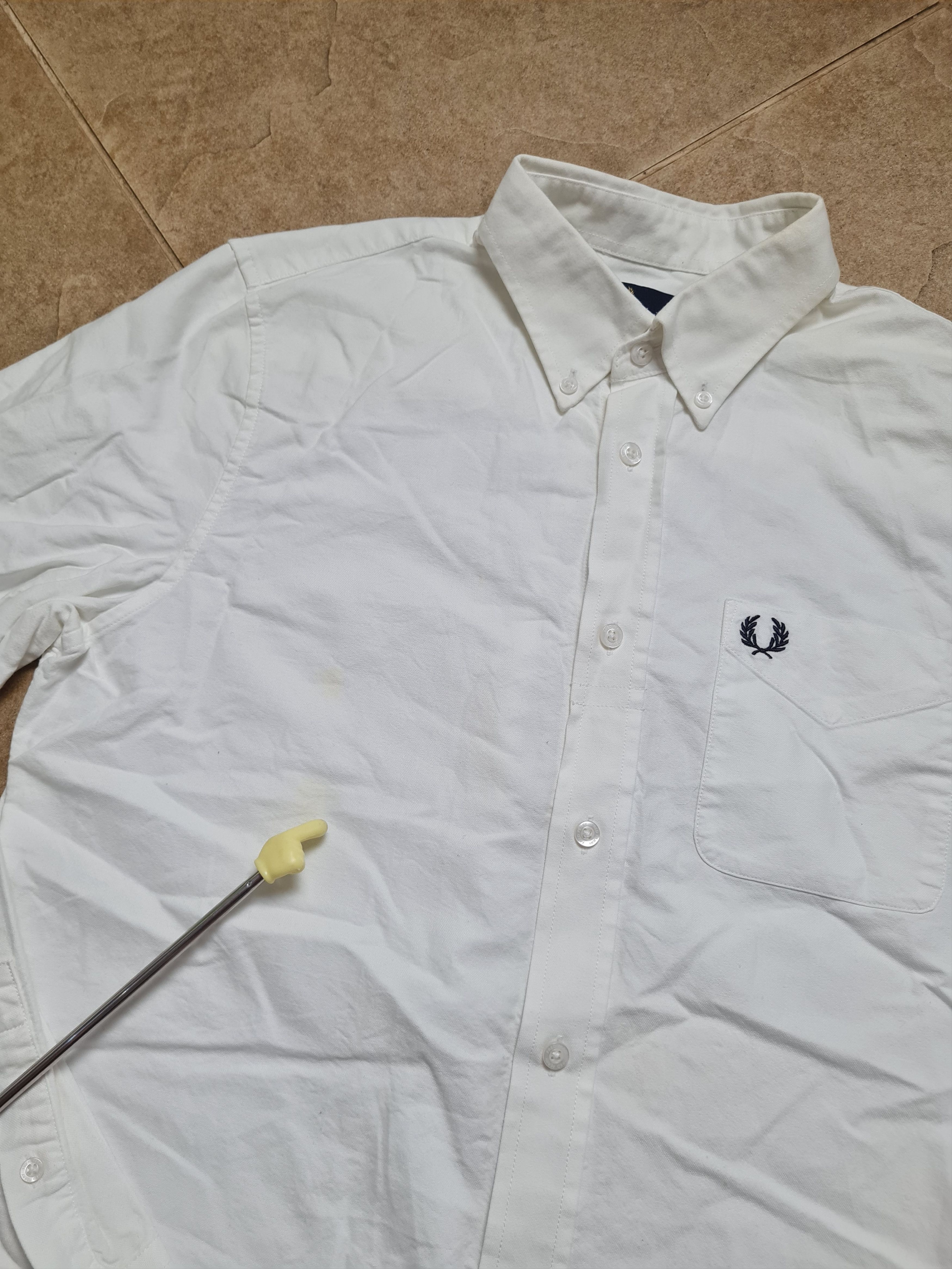 Fred Perry Fred Perry Oxford Shirt White Long Sleeve Cotton Button Down Size US M / EU 48-50 / 2 - 10 Thumbnail
