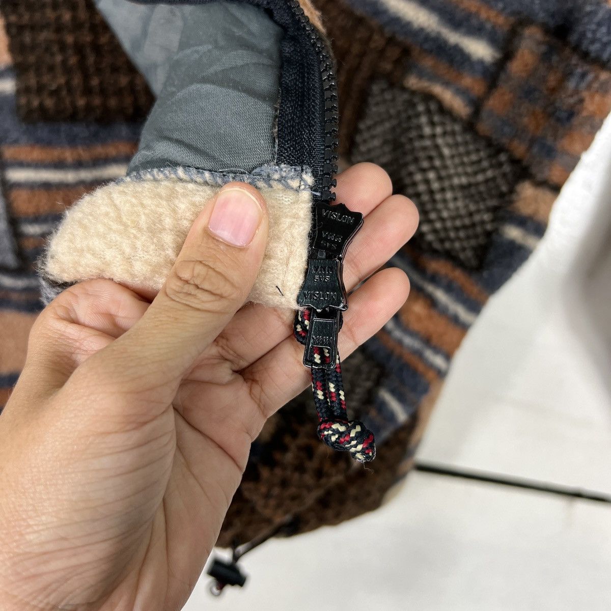 Japanese Brand 🔥 INTERROSMO PATCHWORK FLEECE JACKET NICE DESIGN Size US L / EU 52-54 / 3 - 15 Thumbnail