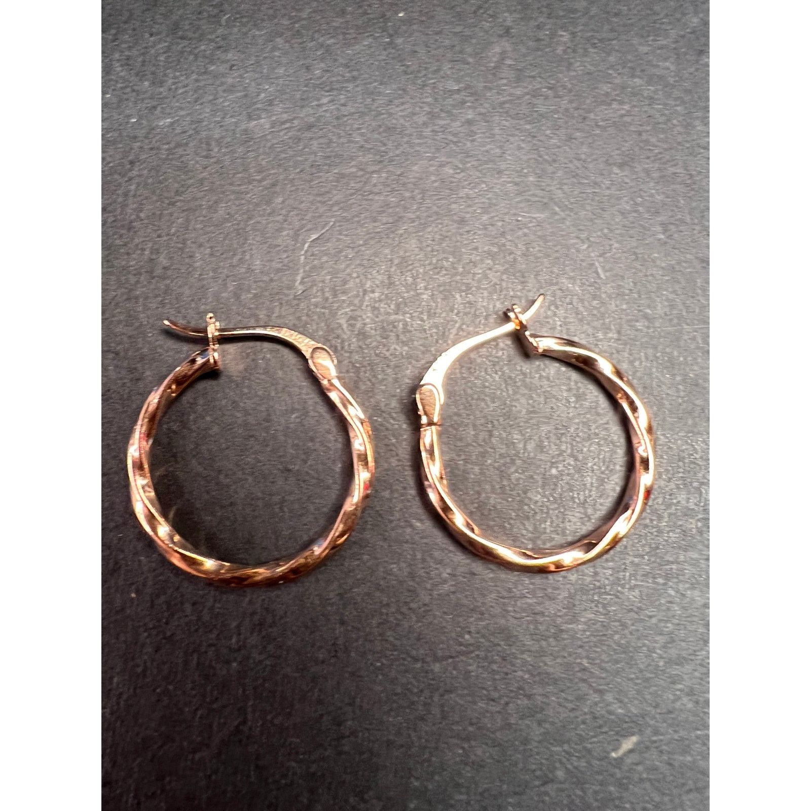 Other NEW gold over sterling silver twisted hoop earrings Size ONE SIZE - 1 Thumbnail