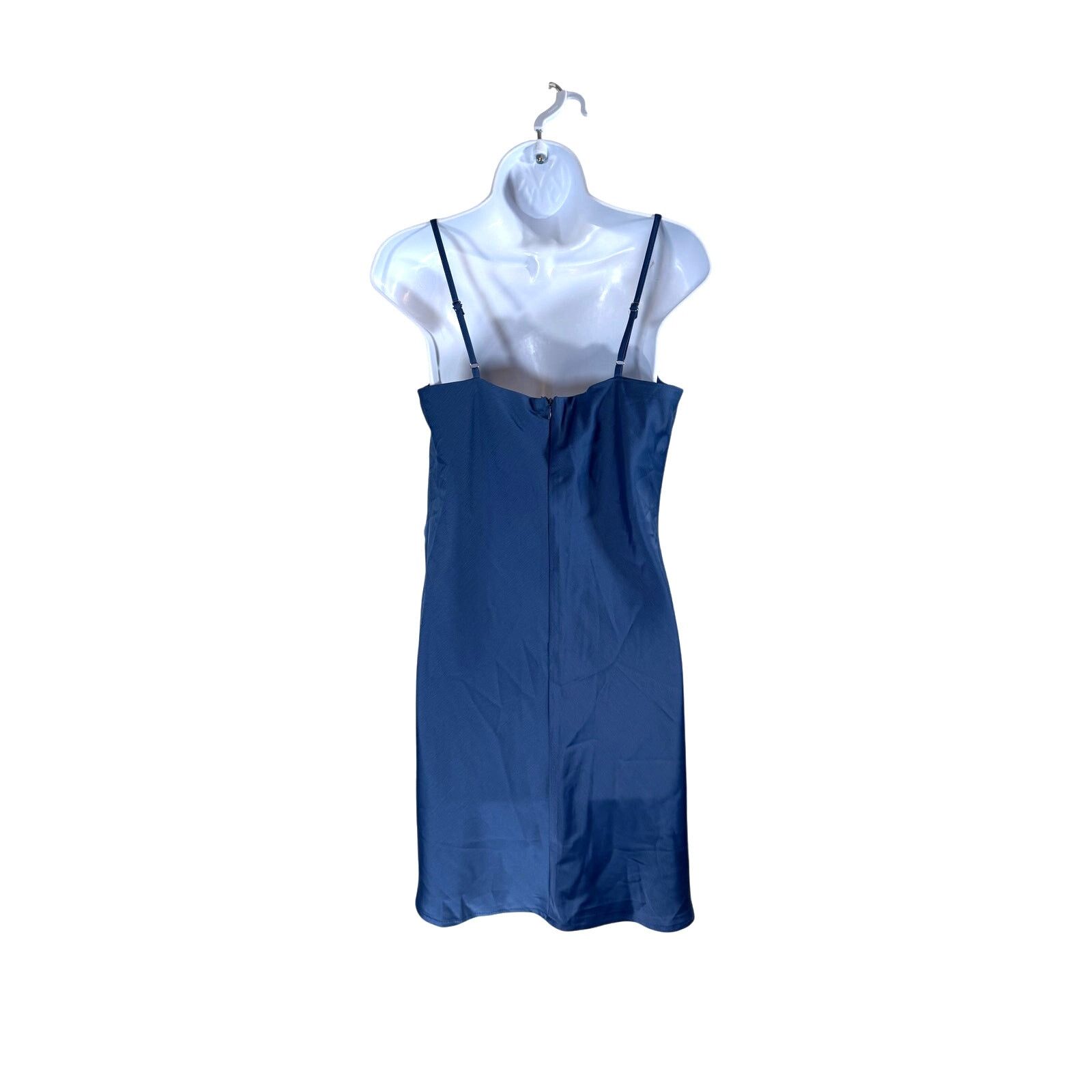 Other NWT Cowl Neck Slip Mini Dress Dusty Blue Sz L Boutique Glam Size L / US 10 / IT 46 - 3 Thumbnail