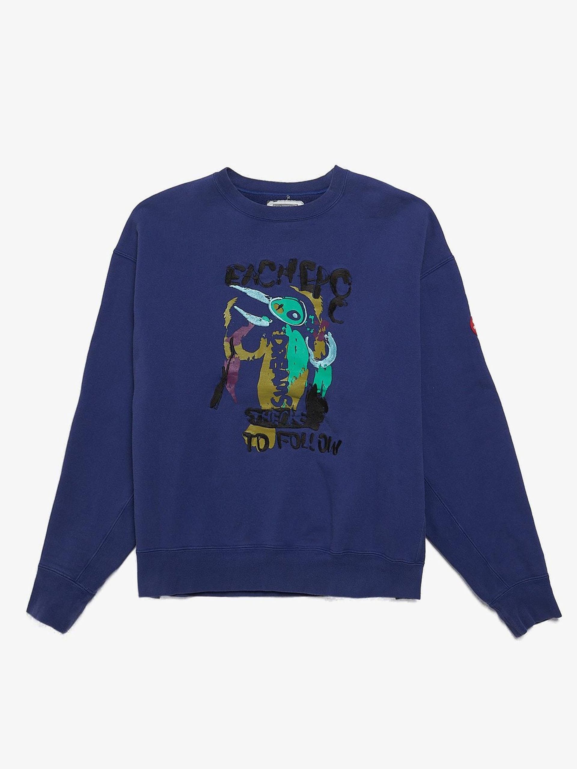 Cav Empt Blue Dreams Printed Cotton Sweatshirt Size US L / EU 52-54 / 3 - 1 Thumbnail