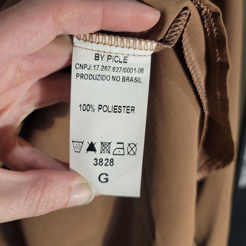 Other NWT Picle Long Sleeve Tan Blouse Size L / US 10 / IT 46 - 4 Thumbnail