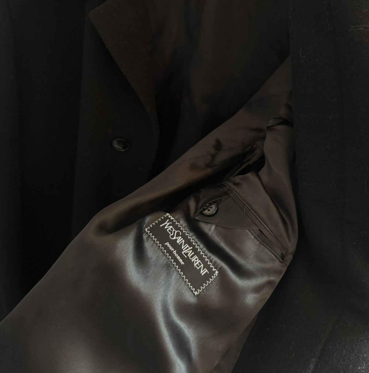 Yves Saint Laurent Yves Saint Laurent Cashmere Wool Coat YSL Vintage Size US L / EU 52-54 / 3 - 3 Thumbnail