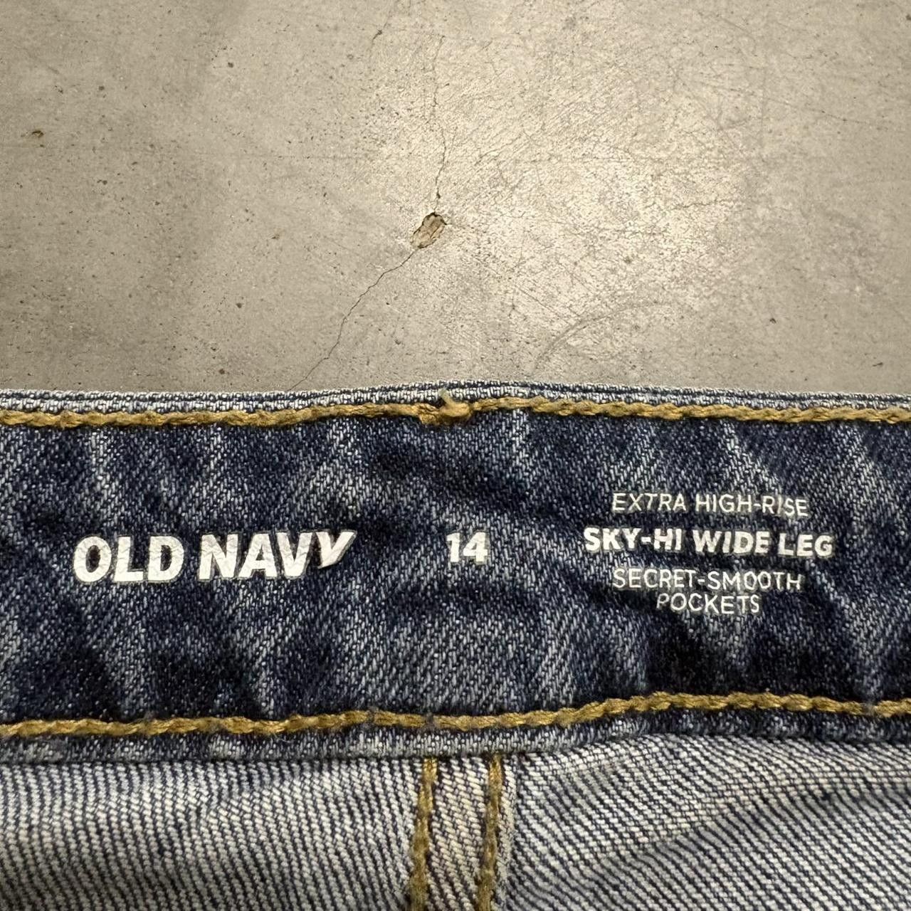Old Navy Crazy Vintage Y2K/2000s Super Baggy Wideleg Old Navy Skater Style dark Wash Denim Jeans! Size US 34 / EU 50 - 8 Thumbnail