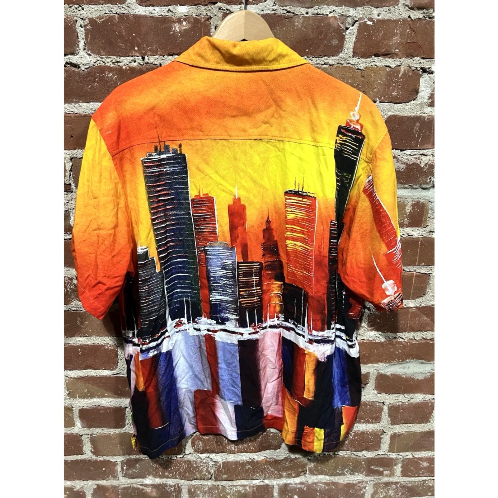 Huf HUF Concrete Jungle Woven Camp Shirt L Men's Short Sleeve Button-Up Multicolor Size US L / EU 52-54 / 3 - 3 Thumbnail