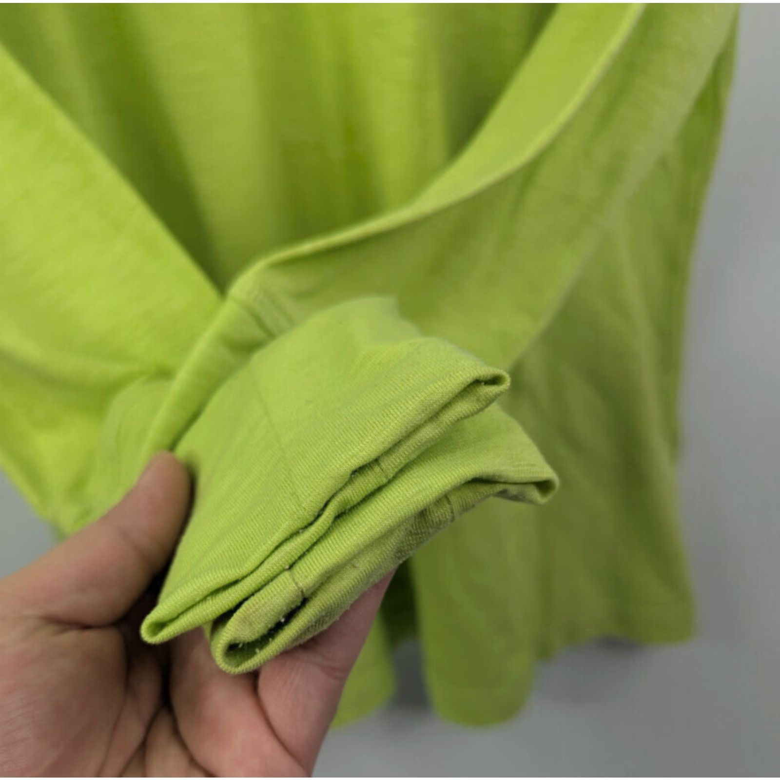 Vintage Title Nine Matahari Womens Lime Green V-Neck Long Sleeve Top L Blouse Shirt Athletic Size L / US 10 / IT 46 - 3 Thumbnail