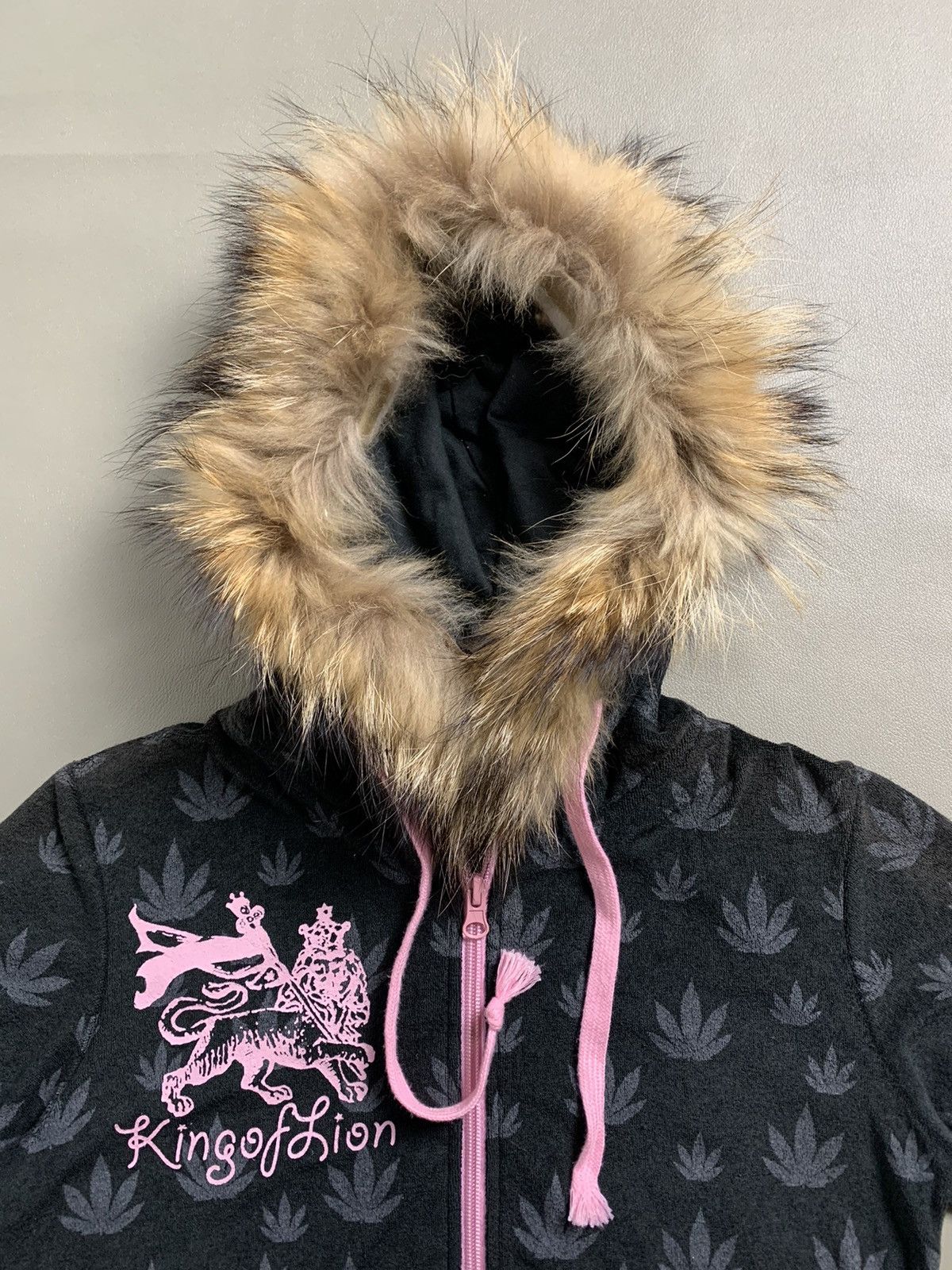 If Six Was Nine × Japanese Brand × Le Grande Bleu (L.G.B.) Japanese Jamaica Kingo Lion Zip Fur Hoodie lgb style Size US M / EU 48-50 / 2 - 5 Thumbnail
