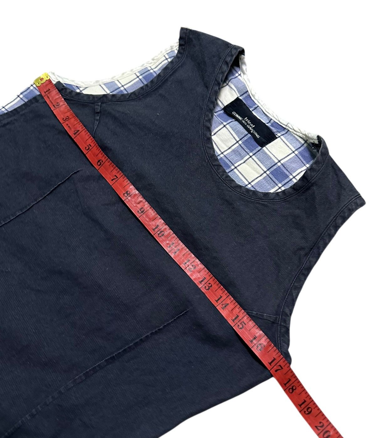 Tricot Comme des Garcons Vintage Comme des Garçons Tricot sleeveless navy blue dress Size M / US 6-8 / IT 42-44 - 10 Thumbnail