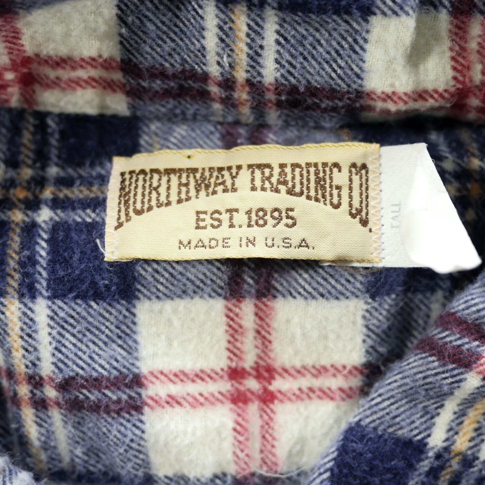 Vintage VINTAGE Northway Trading Co Shirt Mens XXL Blue White Flannel USA Made Heritage Size US XXL / EU 58 / 5 - 5 Thumbnail