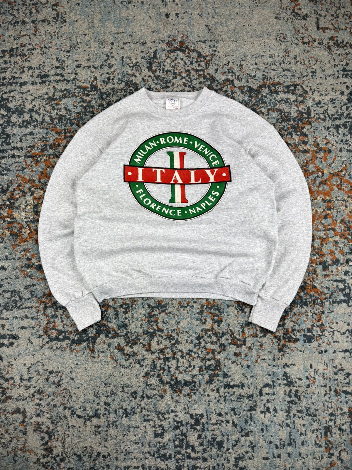 Vintage Vintage 90s Italy souvenir boxy baggy sweatshirt sopranos Size US XL / EU 56 / 4 - 1 Thumbnail