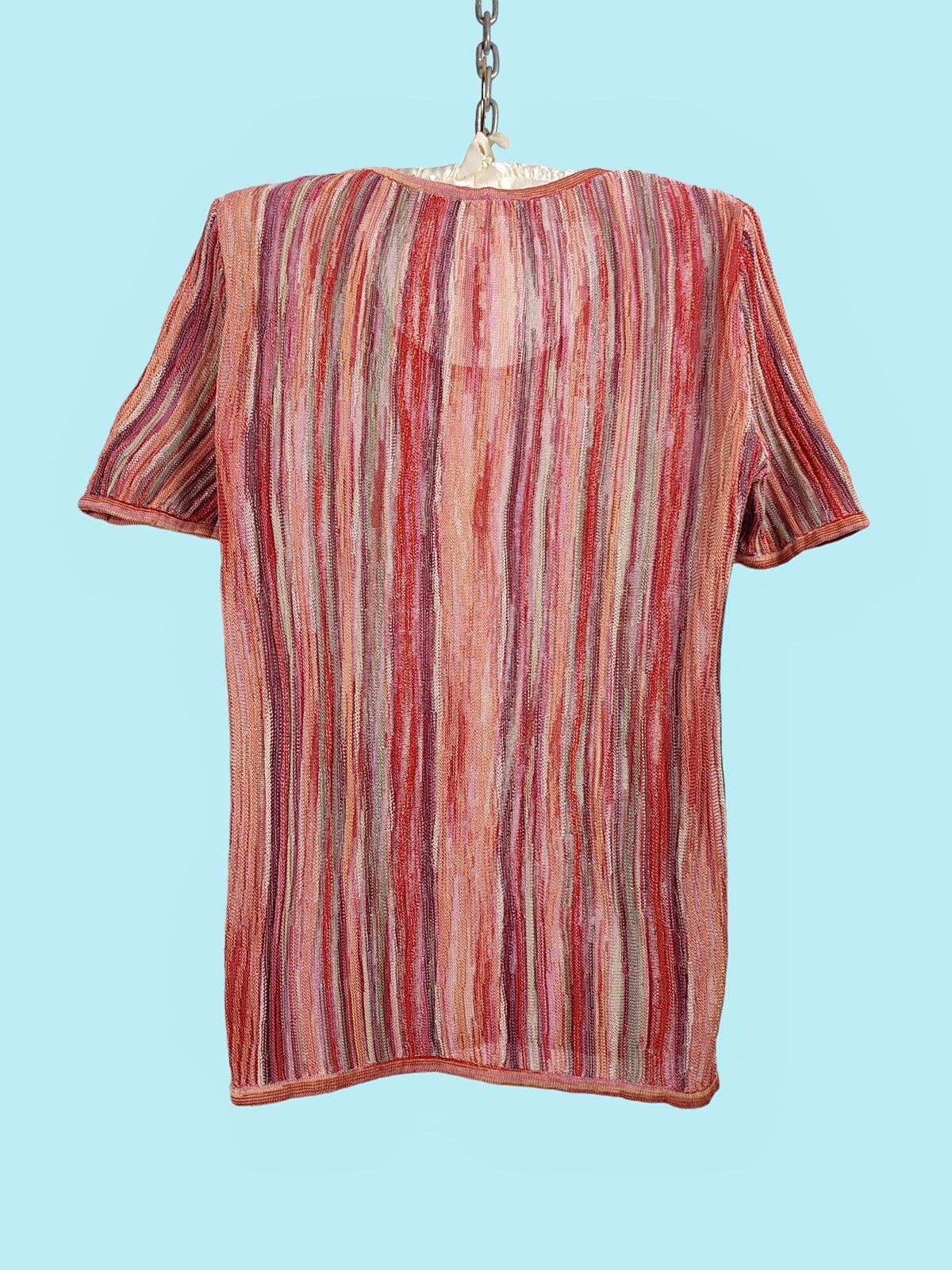 Missoni Missoni 3D Knit Cotton Rayon Blend Multicolor T-Shirt Size M / US 6-8 / IT 42-44 - 7 Thumbnail