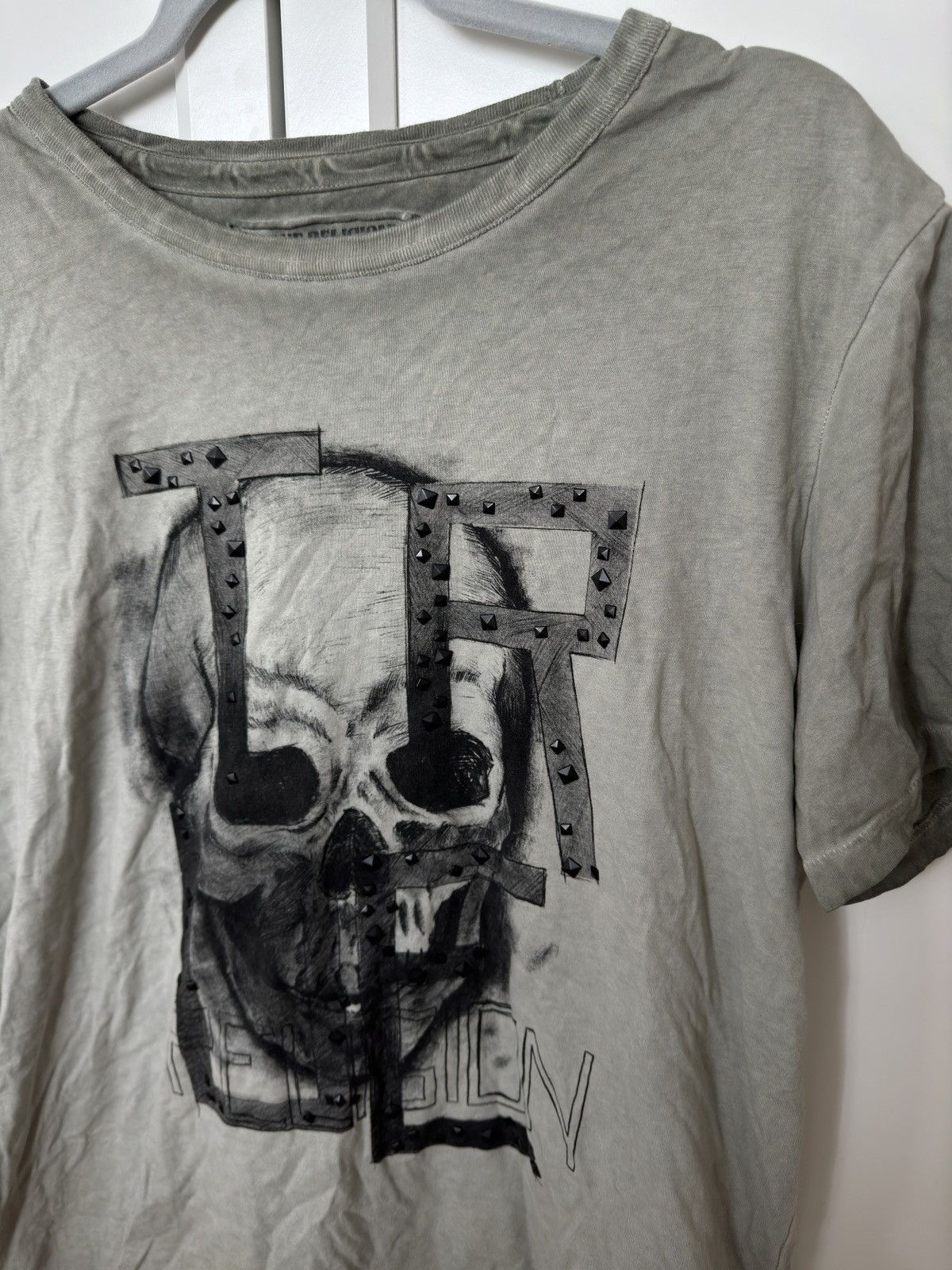 True Religion True Religion skull rhinestones vintage t shirt big logo Size US XL / EU 56 / 4 - 2 Thumbnail