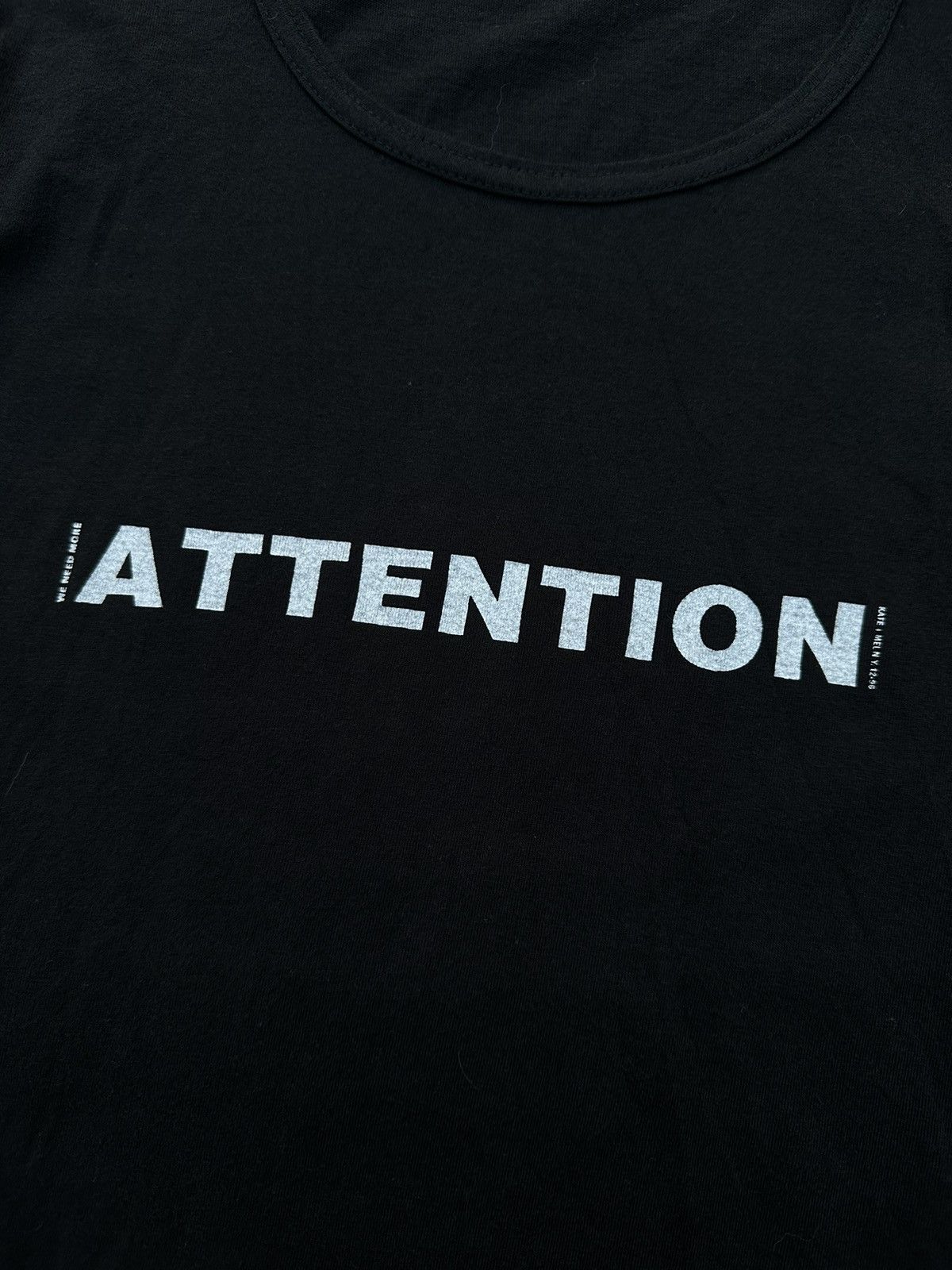 Helmut Lang Helmut Lang AW97 “Attention” Tee Size US XXS / EU 40 - 6 Thumbnail
