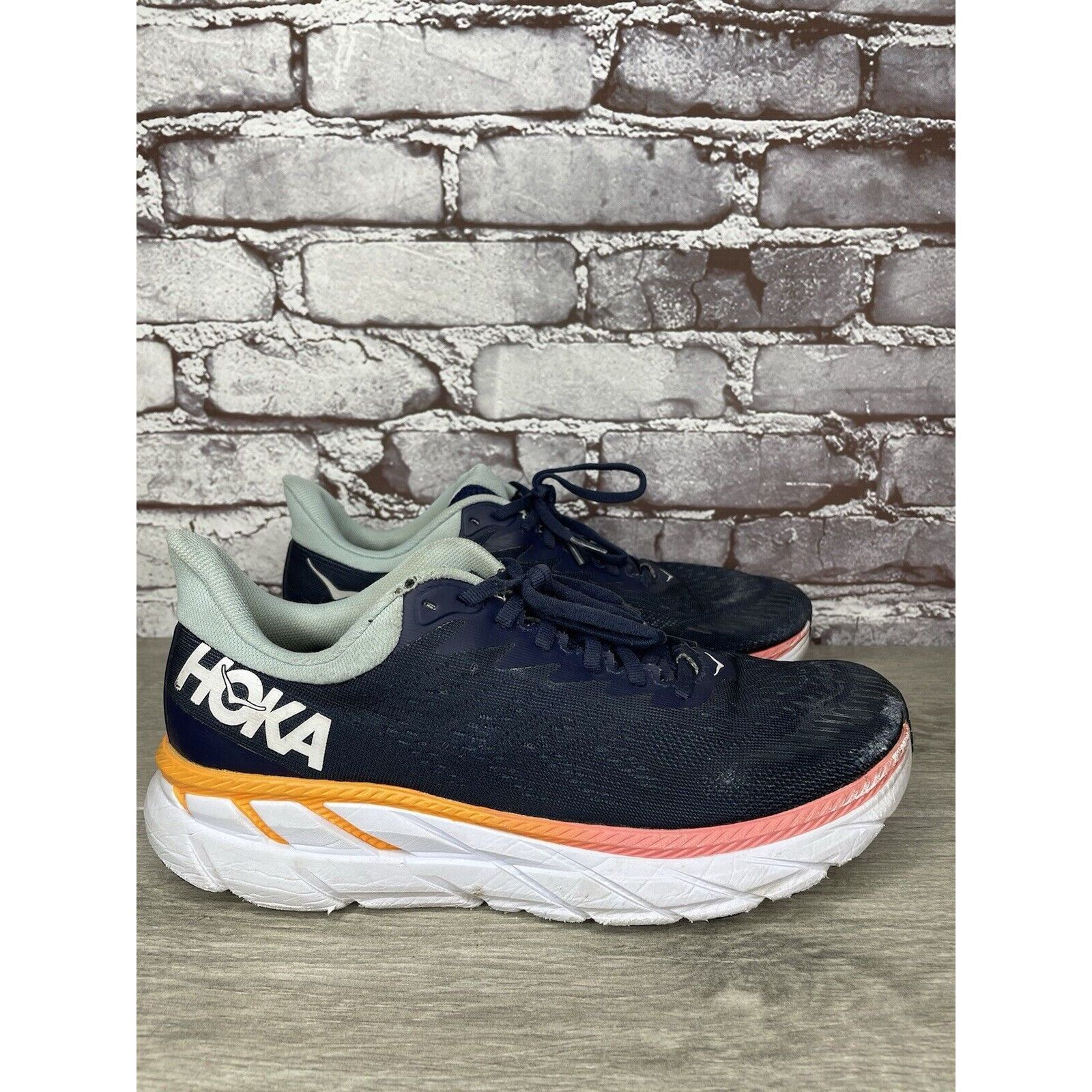 Hoka Hoka One One Womens Clifton 7 1110509 BIBH Blue Running Shoe Size US 9.5 / IT 39.5 - 3 Thumbnail