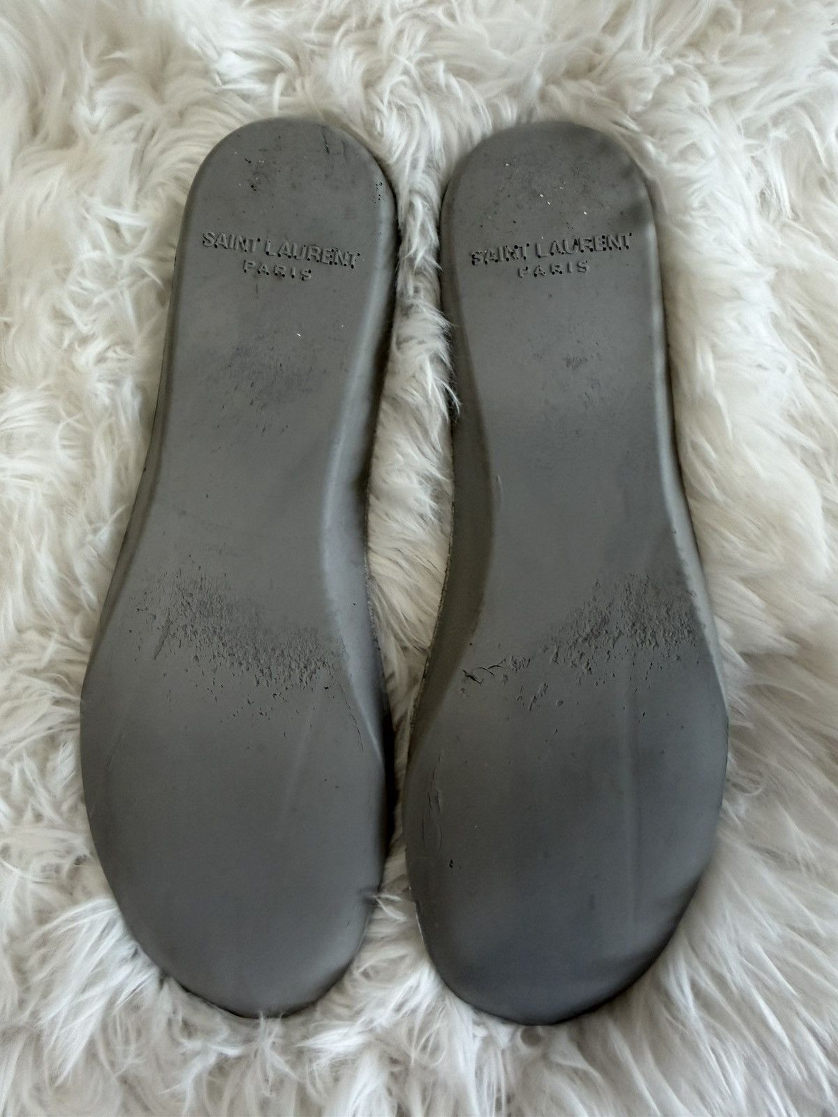 Saint Laurent Paris Saint Laurent White and Gold Andy Sneakers Size US 6.5 / IT 36.5 - 13 Thumbnail