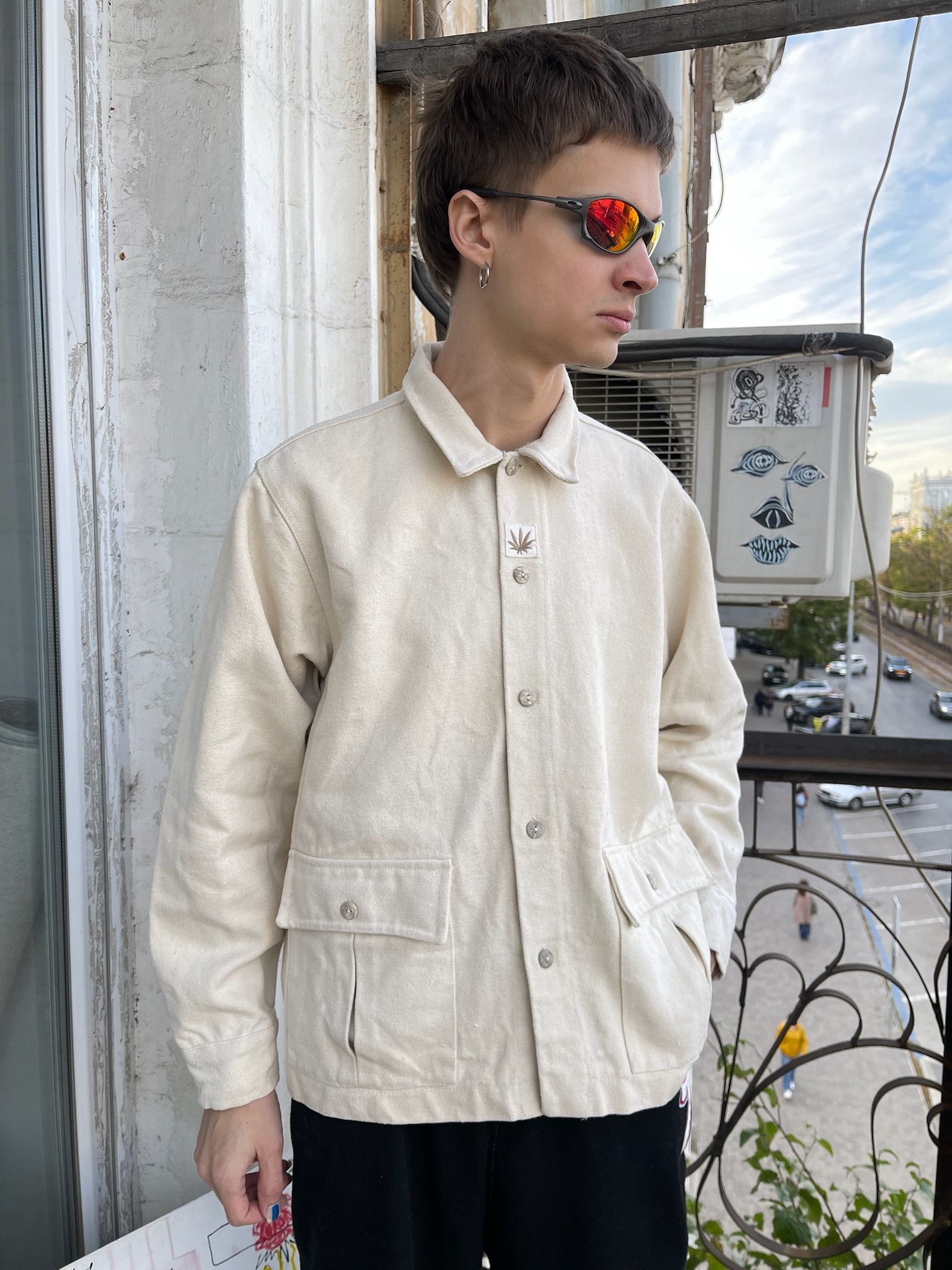 Vintage Vintage 90s Hemp Weed Logo work chore Jacket Size US M / EU 48-50 / 2 - 2 Thumbnail