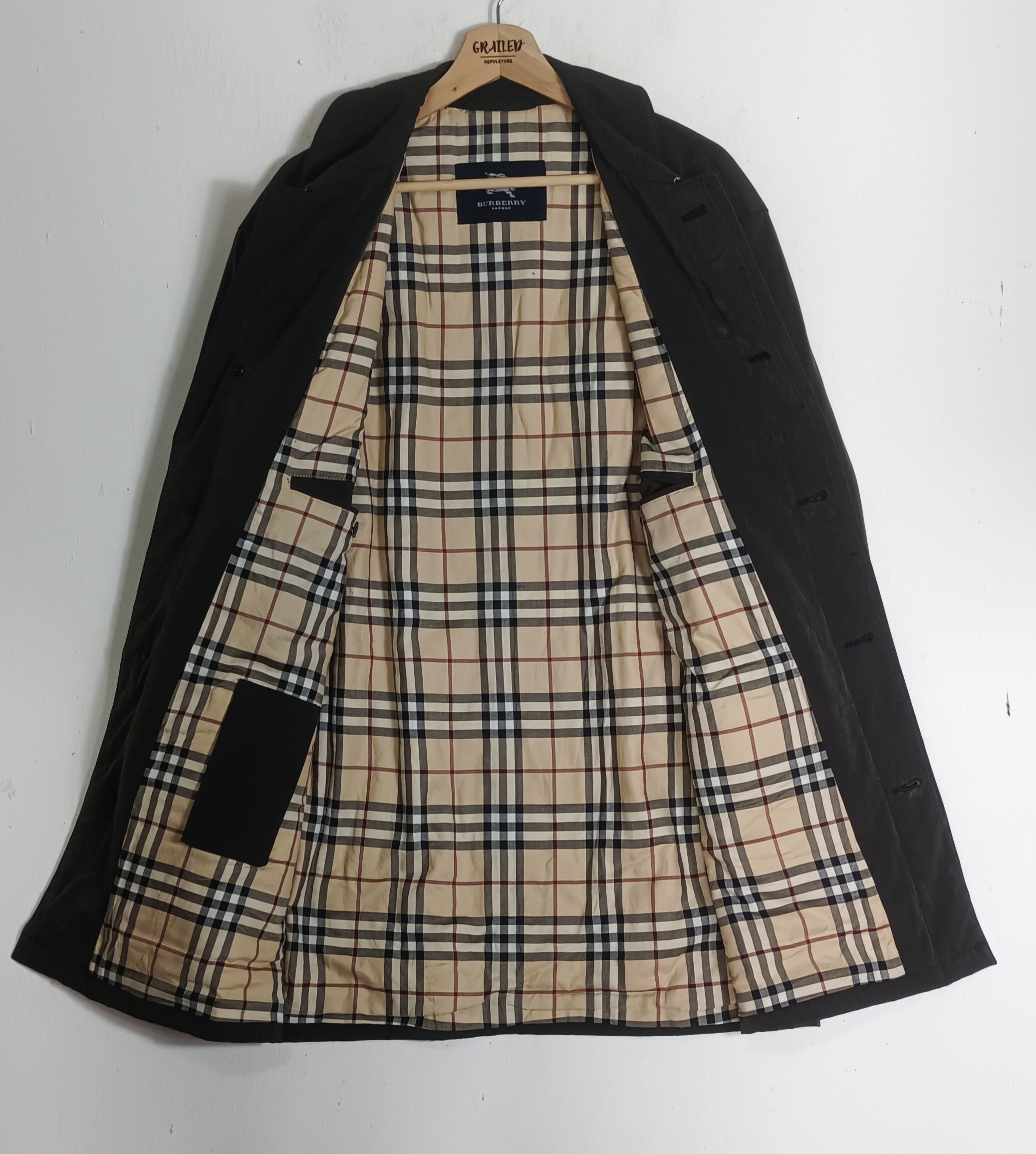 Burberry 90s🔥 Burberry London Nova Check Long Coat Size US L / EU 52-54 / 3 - 2 Thumbnail