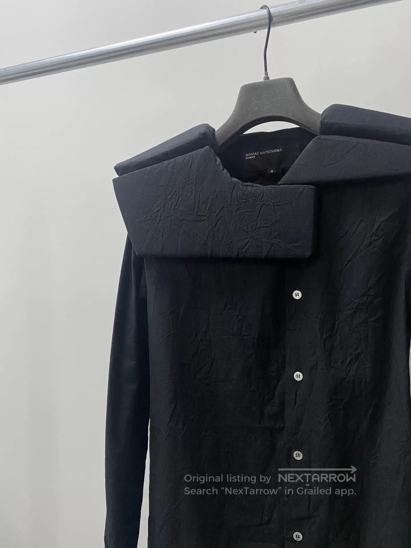 Masaki Matsushima Masakimatsushima 90s Sculpted Pleated Shirt. Size M / US 6-8 / IT 42-44 - 2 Thumbnail