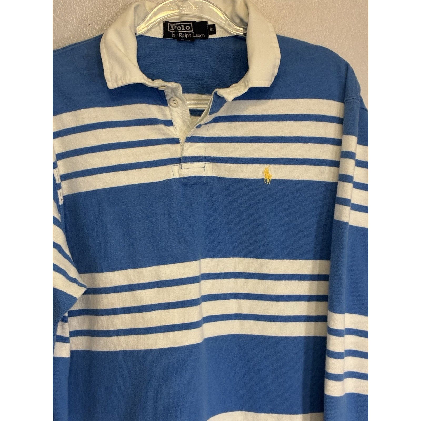 Polo Ralph Lauren VTG 90s Polo Ralph Lauren Rugby Shirt XL Striped pony lUSA Size US XL / EU 56 / 4 - 18 Thumbnail