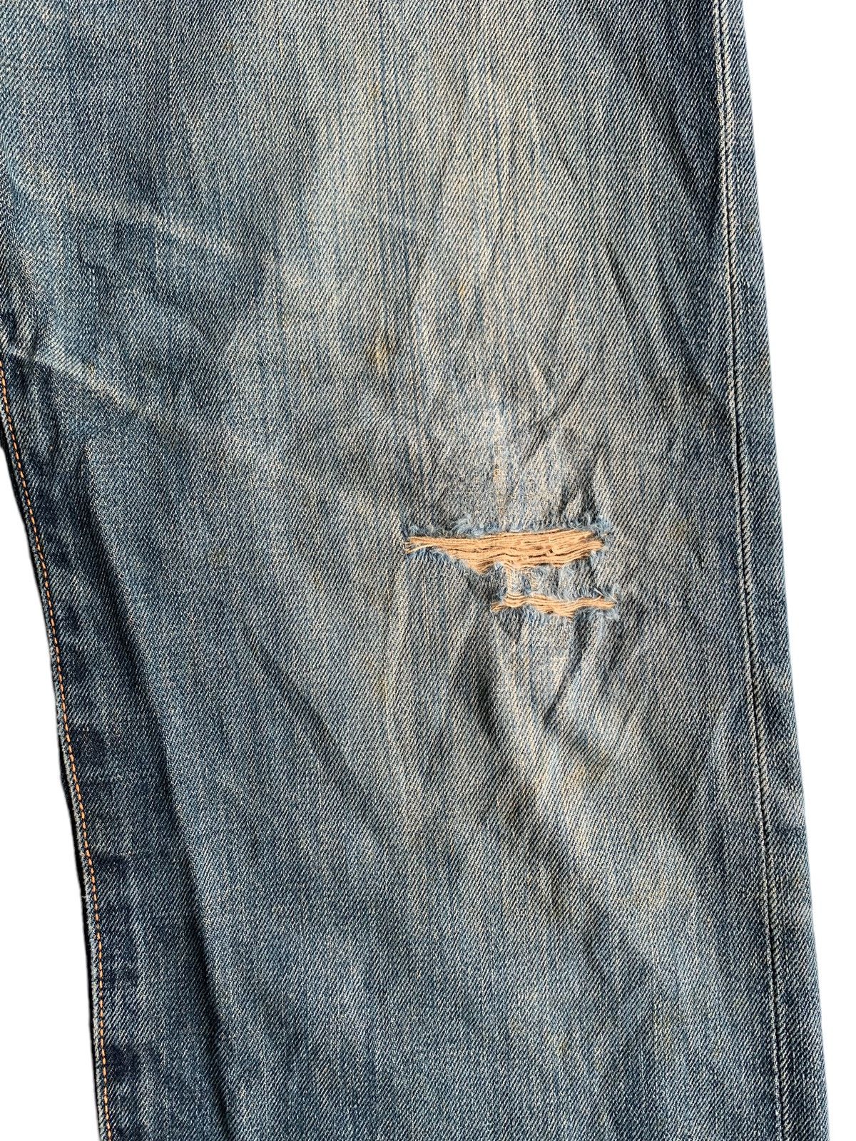 Edwin × Jean EDWIN 505X SELVEDGE DISTRESSED DENIM☠️ Size US 31 - 15 Thumbnail