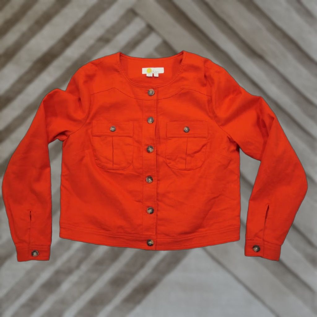 Boden **Womens Boden Orange Button Jacket Regular Fit** User: **Regular Fit Womens Boden Orange Button Jacket** Size M / US 6-8 / IT 42-44 - 1 Thumbnail
