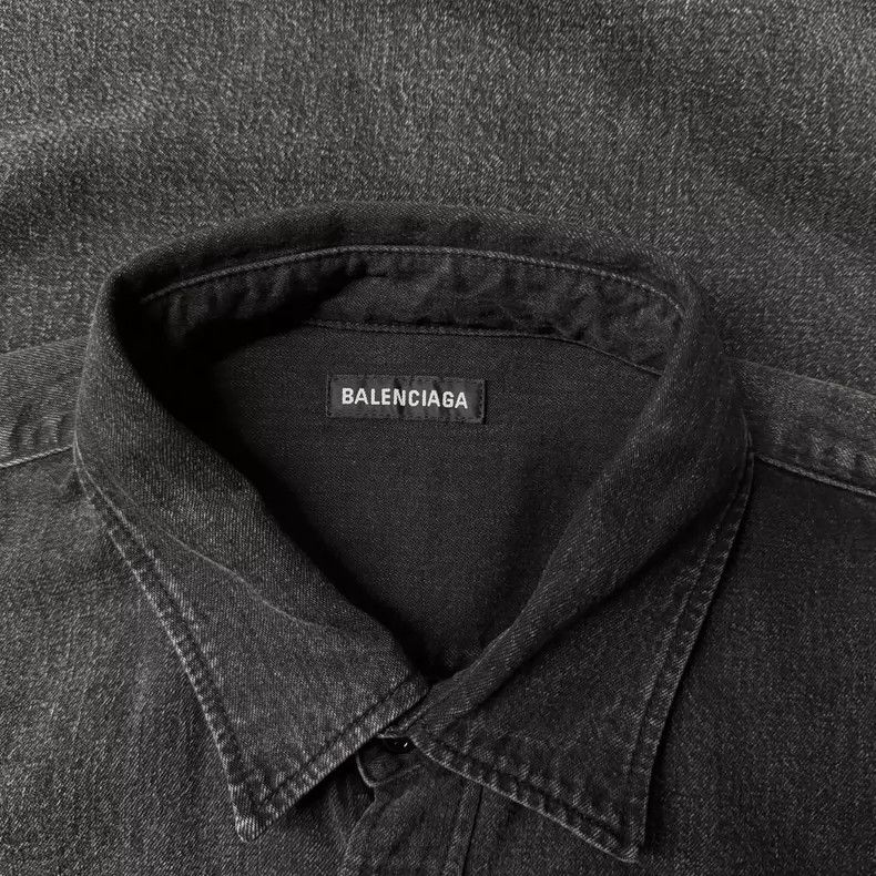 Balenciaga Balenciaga size 39 Long sleeve denim shirt with scarlet le Size US XS / EU 42 / 0 - 5 Thumbnail