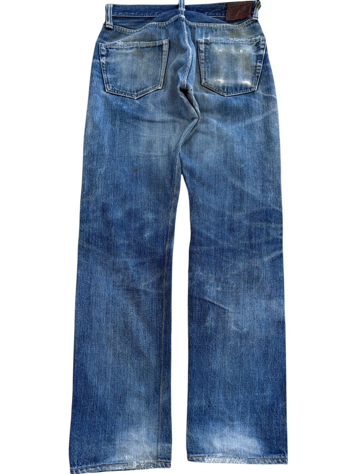 Sugar Cane Sugar Cane 90’s Blue Wash Whiskers Style Denim Jeans Size US 30 / EU 46 - 4 Thumbnail