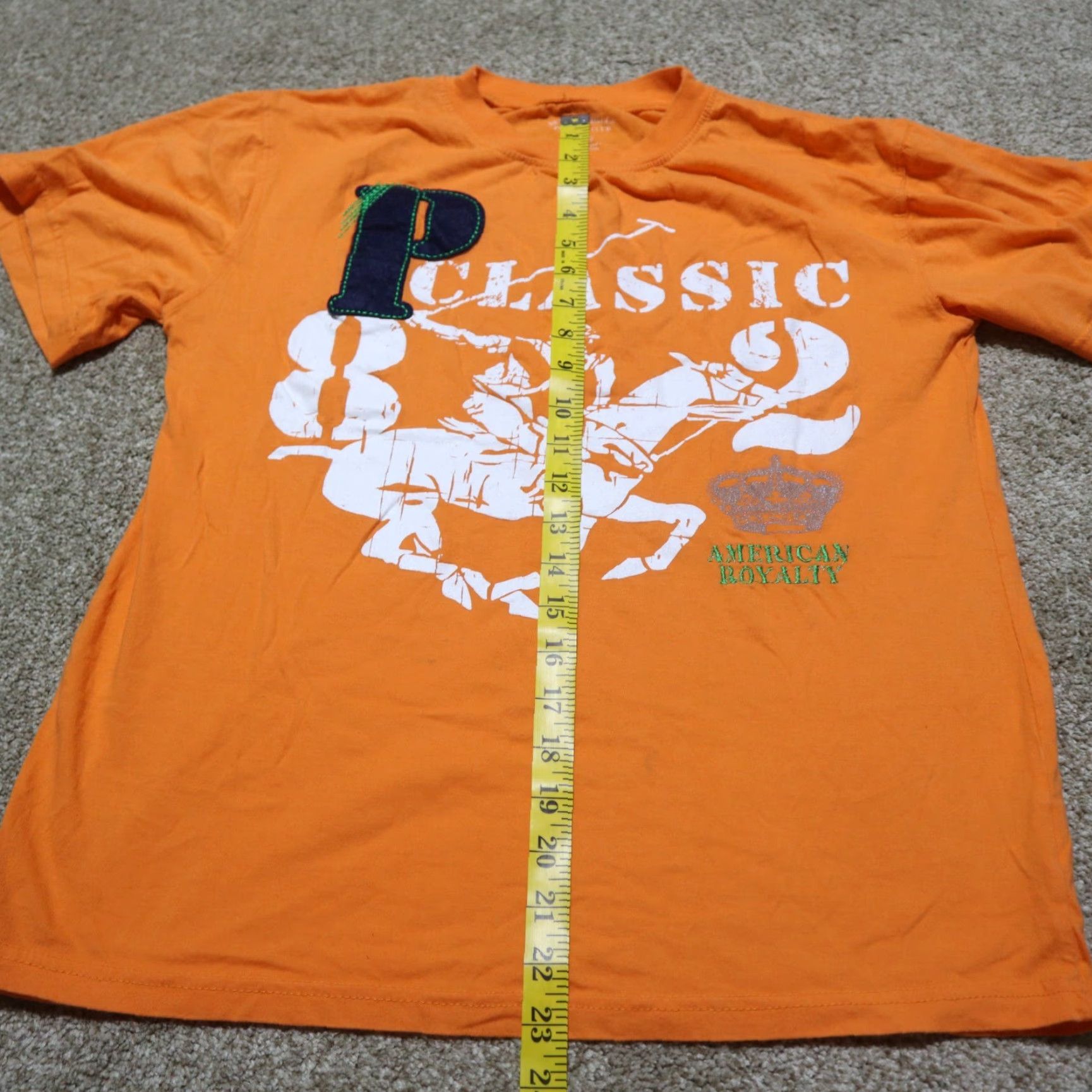 Beverly Hills Polo Club Beverly Hills Polo Club Shirt Mens Orange T-Shirt Crew Neck L Large Color: Orange Embroidered Heathered Cotton Blend Casual Tee Size US L / EU 52-54 / 3 - 5 Thumbnail
