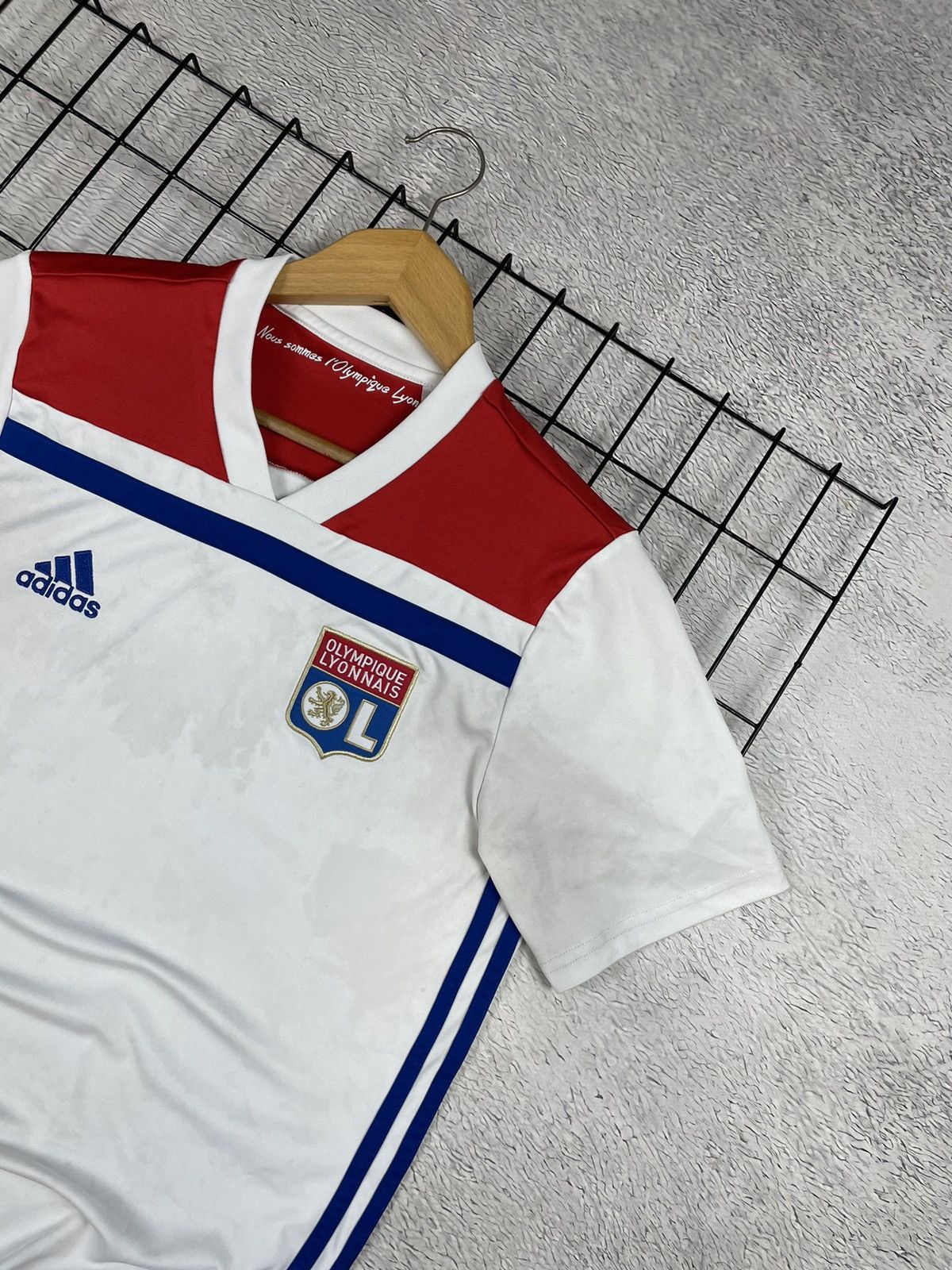 Adidas × Vintage Vintage Olympique Lyonnais 2018/19 Adidas Jersey Blokcore S Size US S / EU 44-46 / 1 - 2 Thumbnail